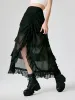 Ruffle Sheer High Waist Maxi Skirt sold by Cider