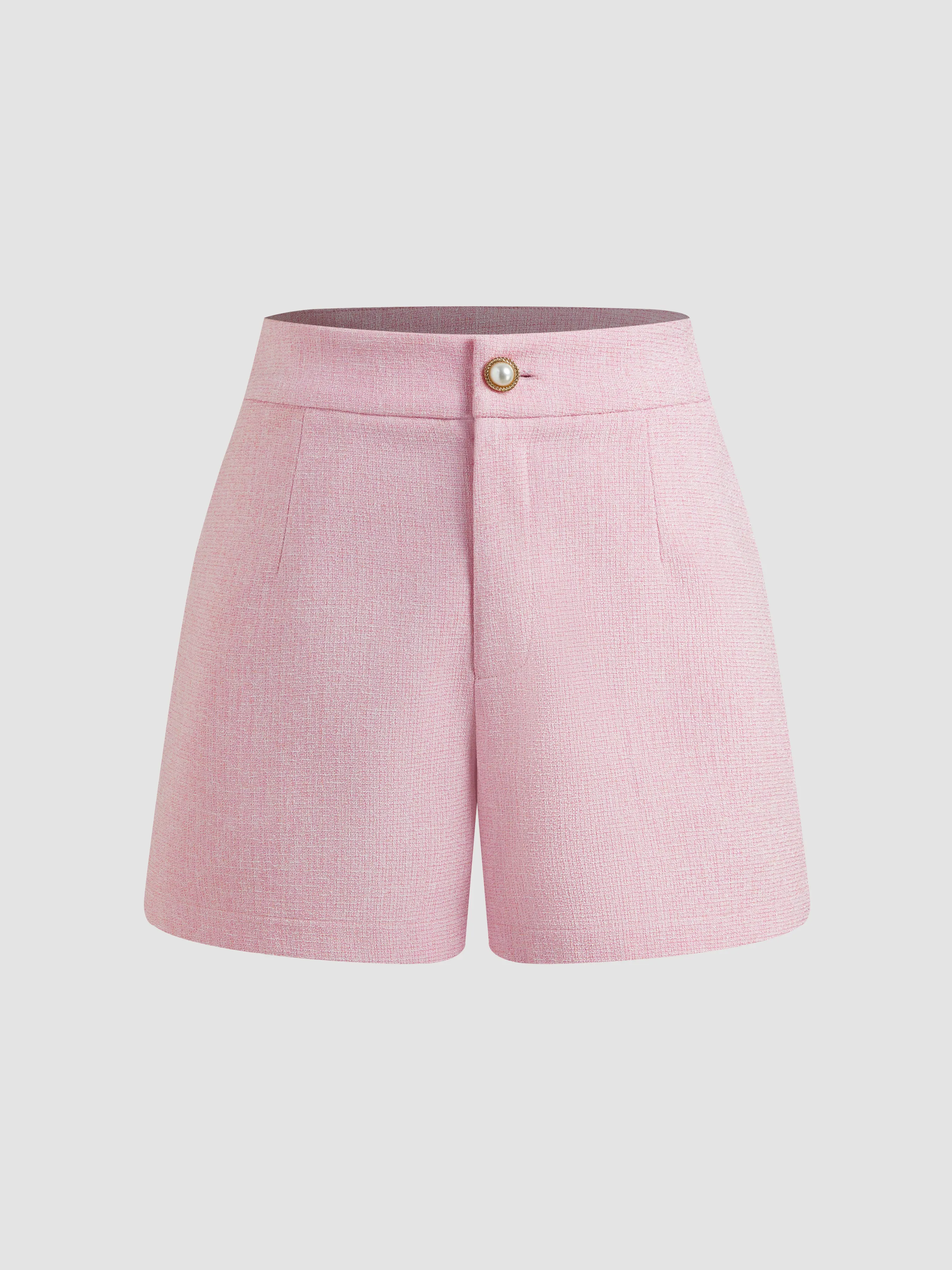Woven Mid Rise Solid Pocket Shorts sold by Cider
