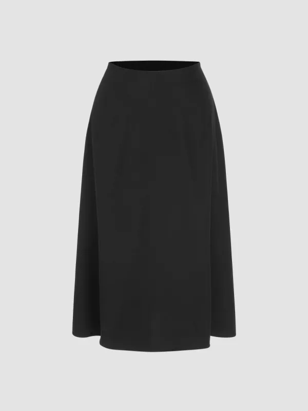 High Waist Solid Pleated Maxi Skirt Curve & Plus sold by Cider