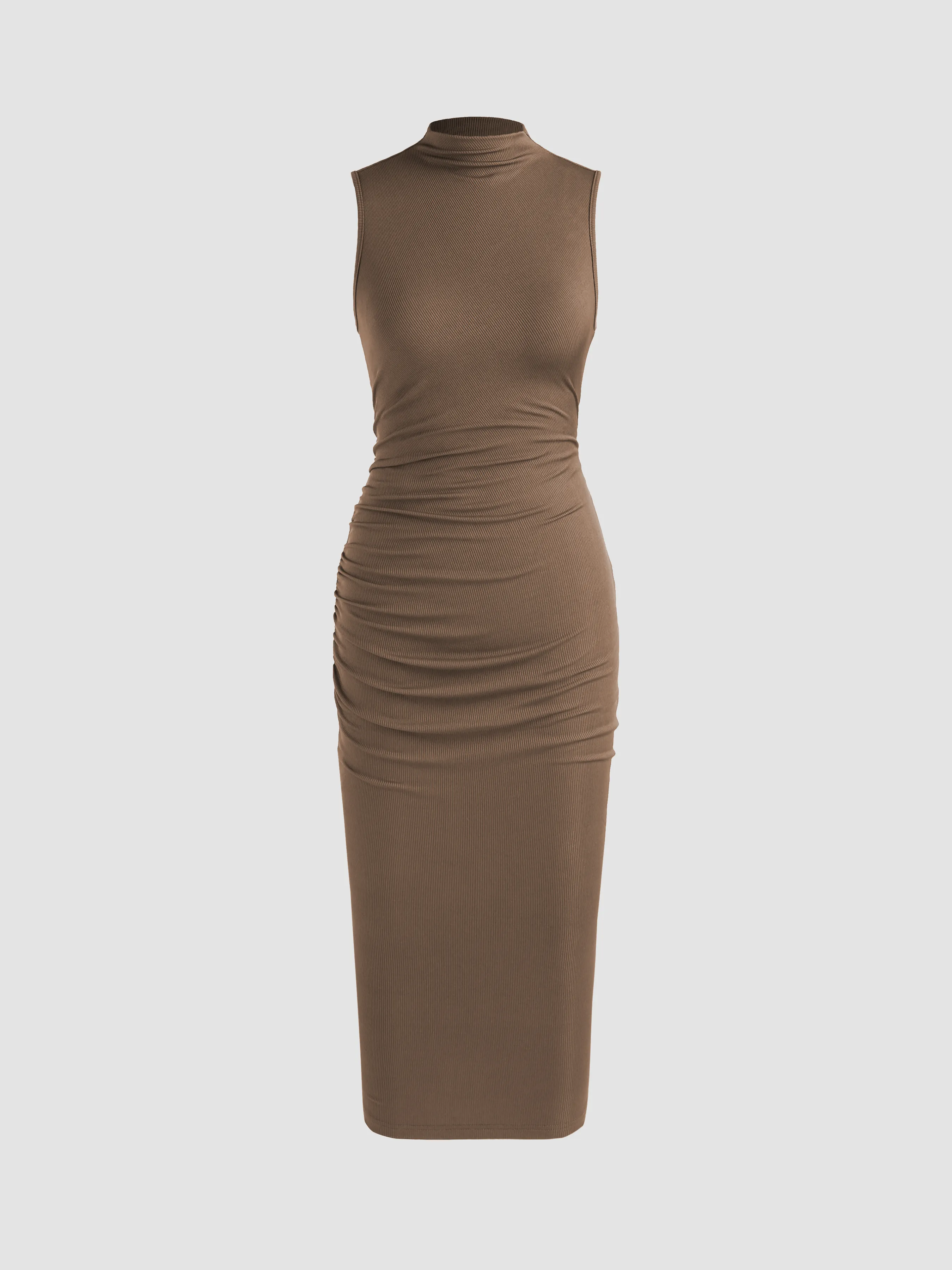 High Neck Ruched Midi Dress sold by Cider