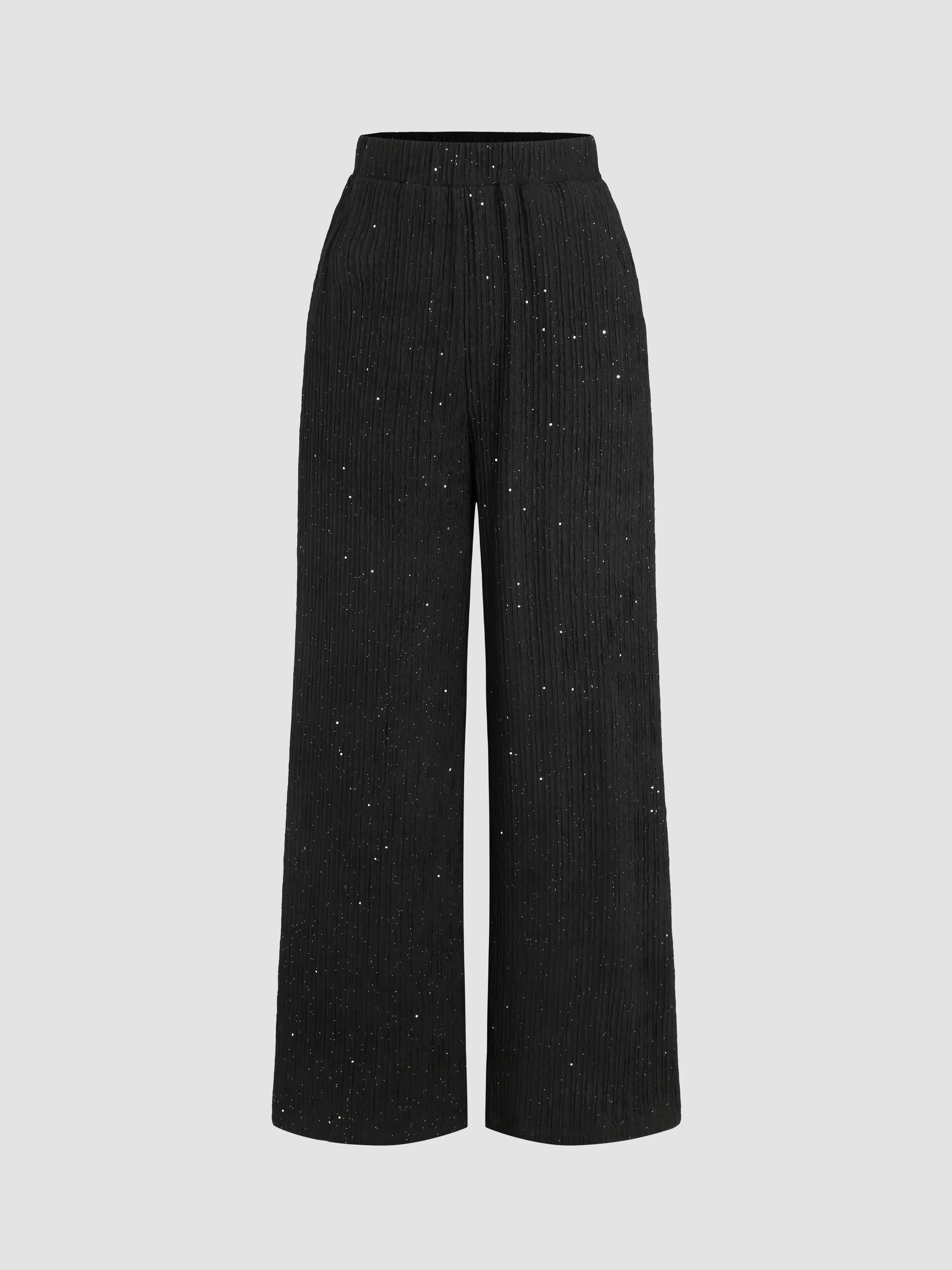 Glitter High Waist Wide Leg Trousers sold by Cider