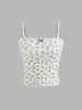 Square Neck Floral Lace Trim Bowknot Cami Top sold by Cider