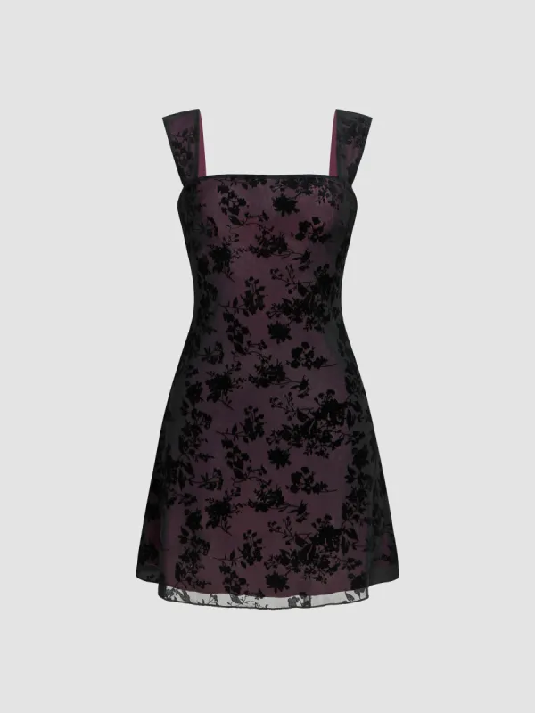 Floral Lace Mini Dress sold by Cider
