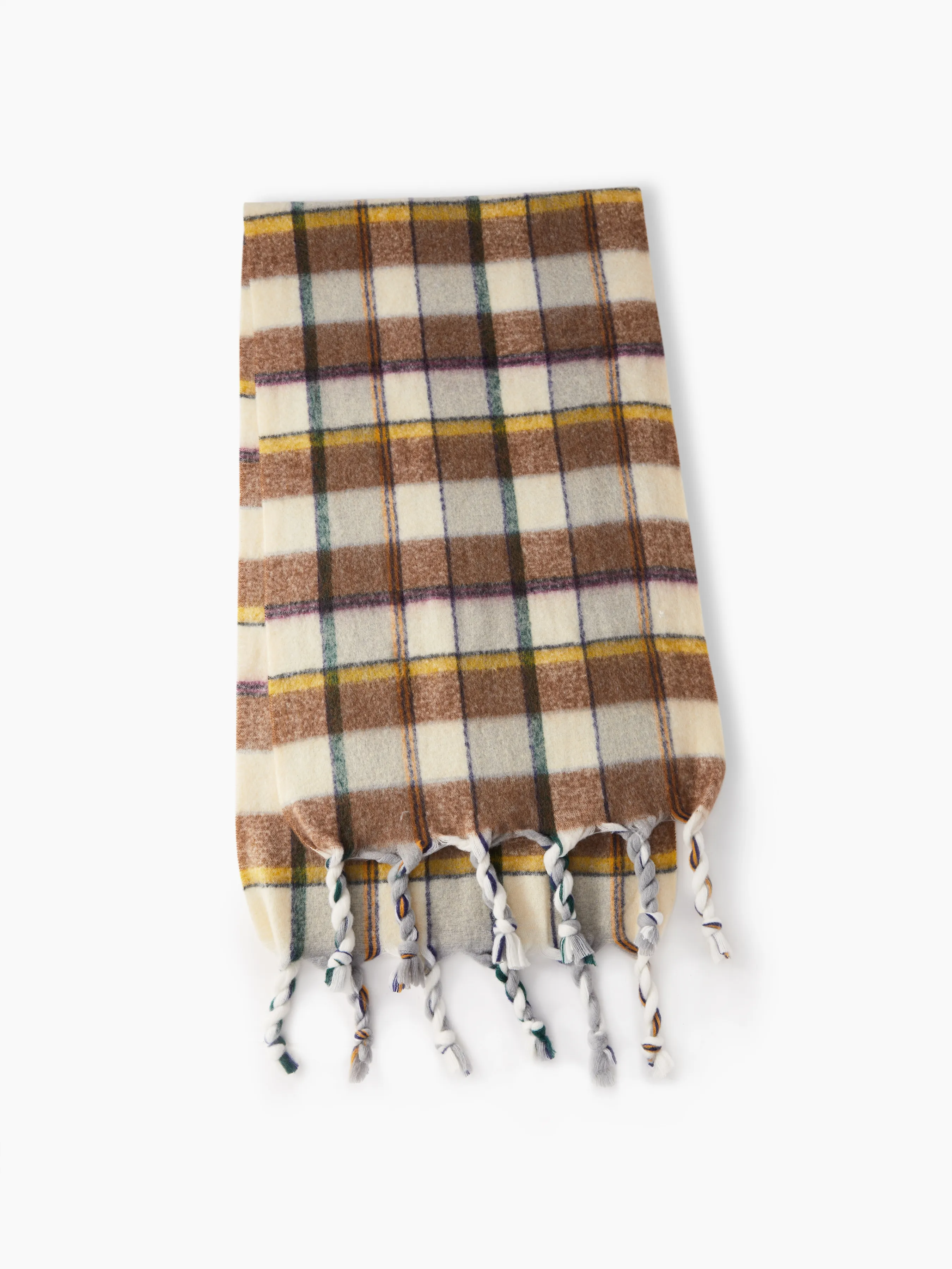 PLAID TASSEL SCARF sold by Cider