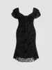 Mesh Sweetheart Neckline Floral Ruffle Knotted Maxi Dress Curve & Plus sold by Cider