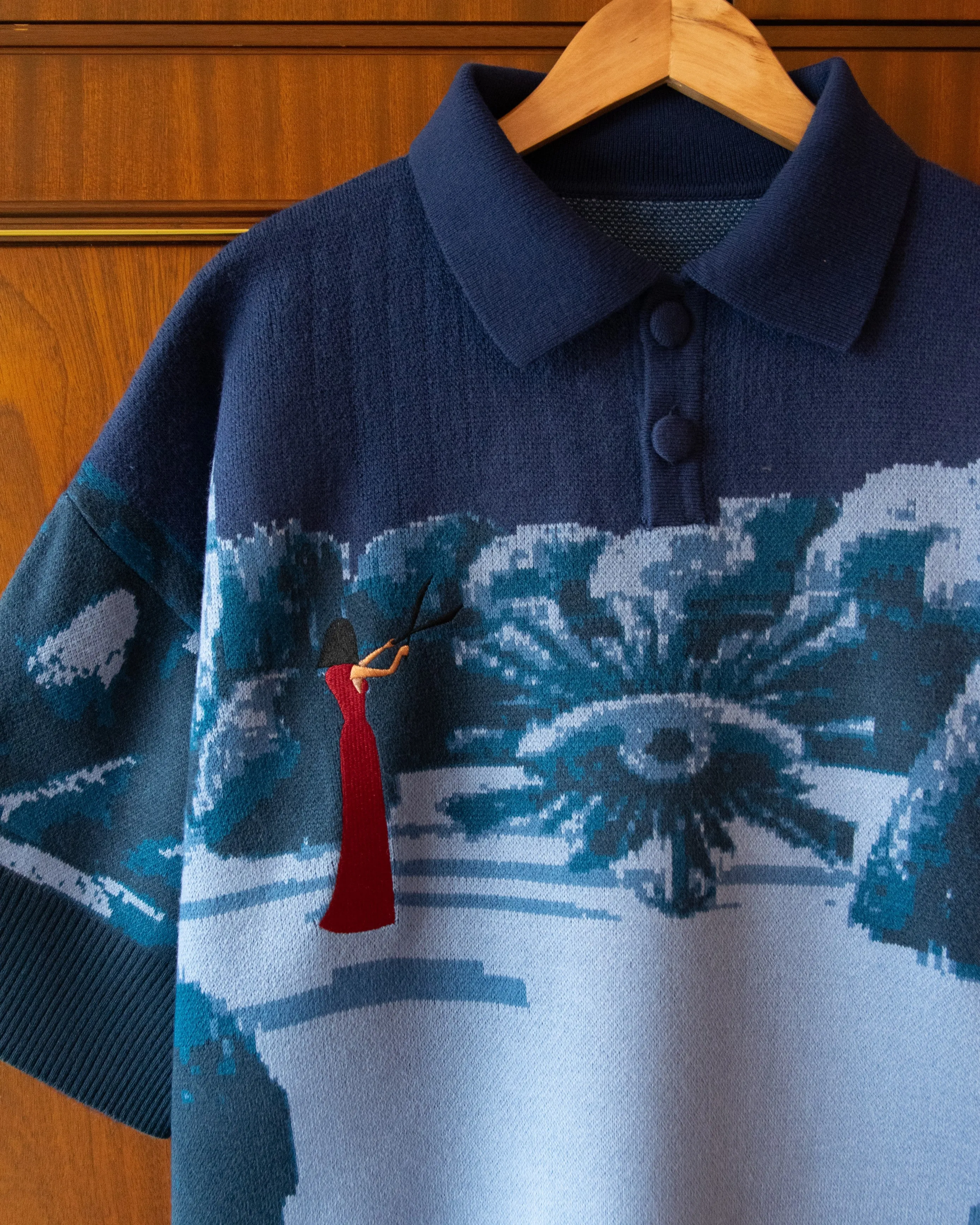 KNITTED NIGHT GARDEN POLO sold by House of Errors product image thumbnail 4