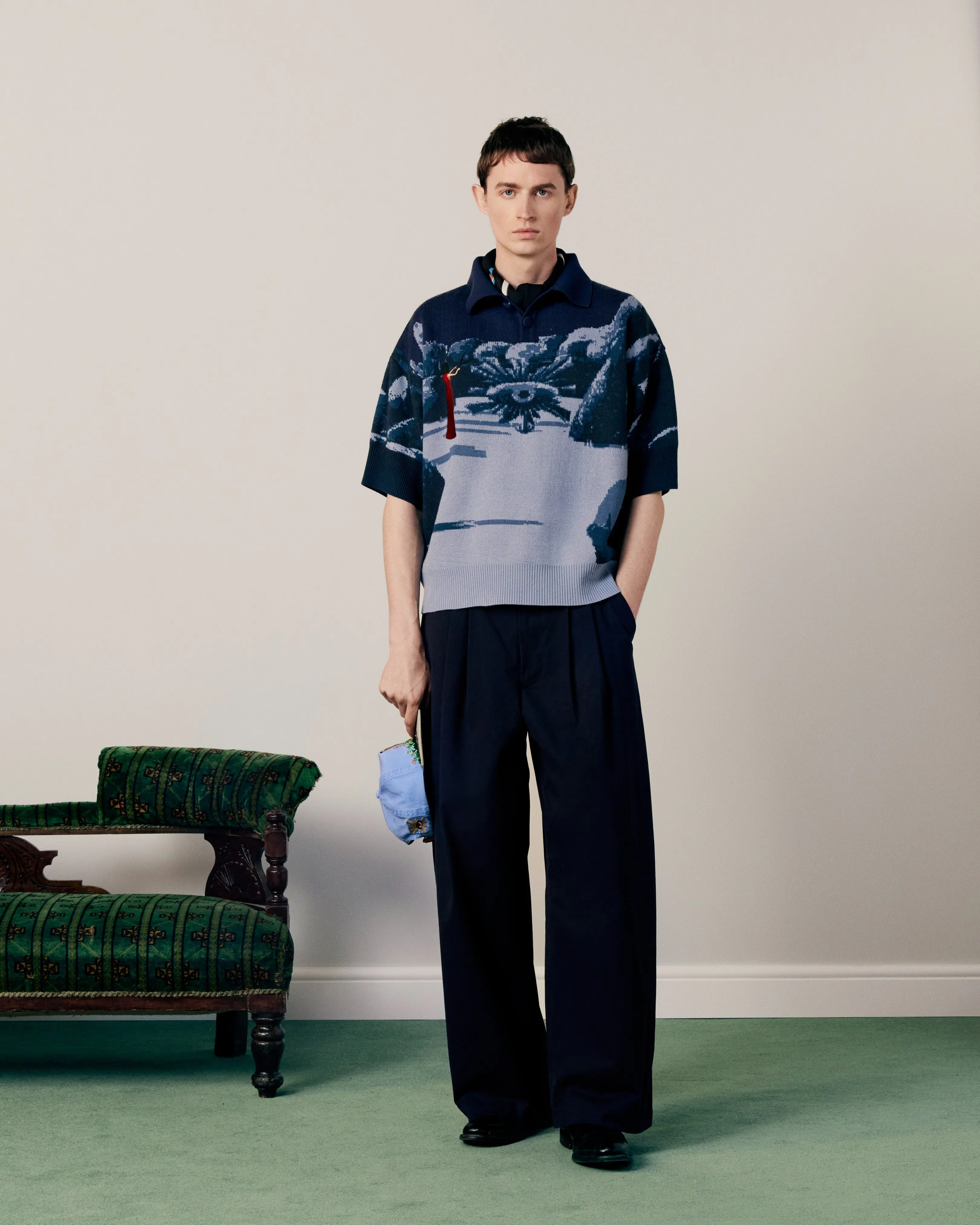 KNITTED NIGHT GARDEN POLO sold by House of Errors product image thumbnail 2