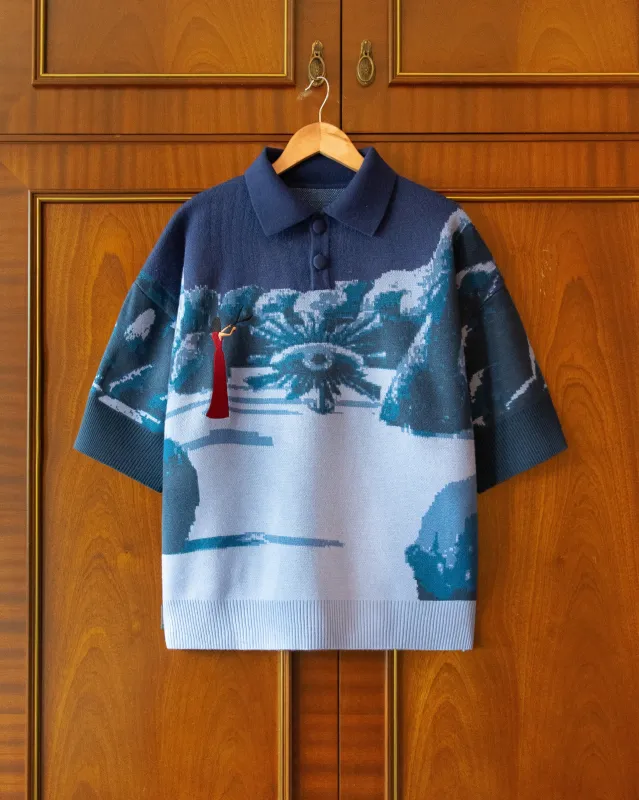 KNITTED NIGHT GARDEN POLO made by House of Errors
