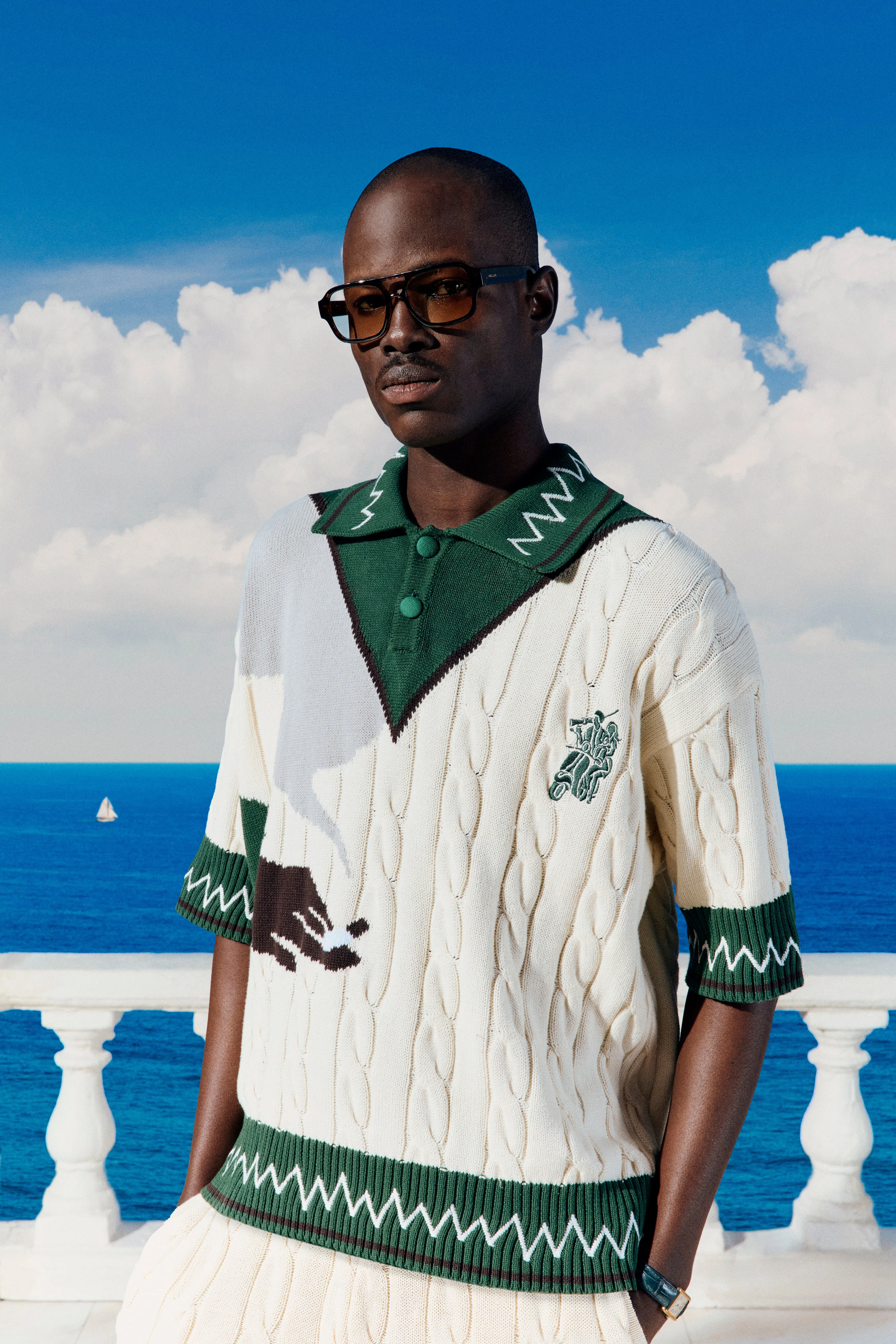 COTTON CABLE KNIT POLO sold by House of Errors product image thumbnail 2