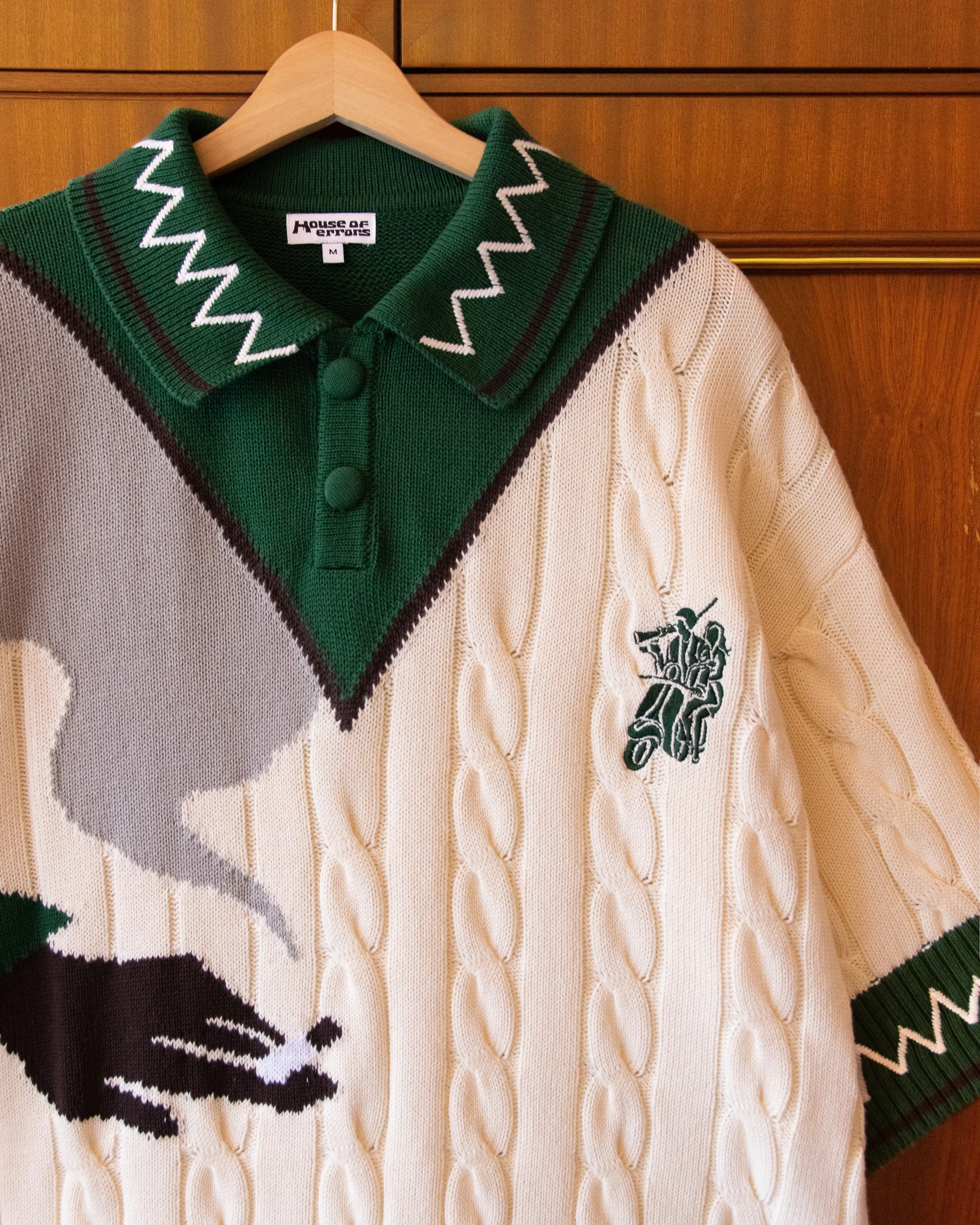COTTON CABLE KNIT POLO sold by House of Errors product image thumbnail 4