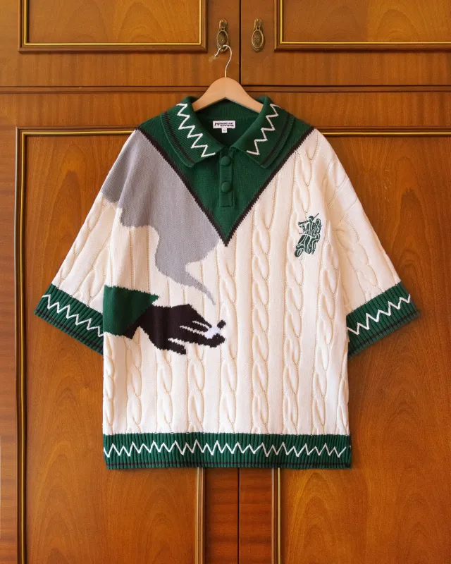 COTTON CABLE KNIT POLO made by House of Errors