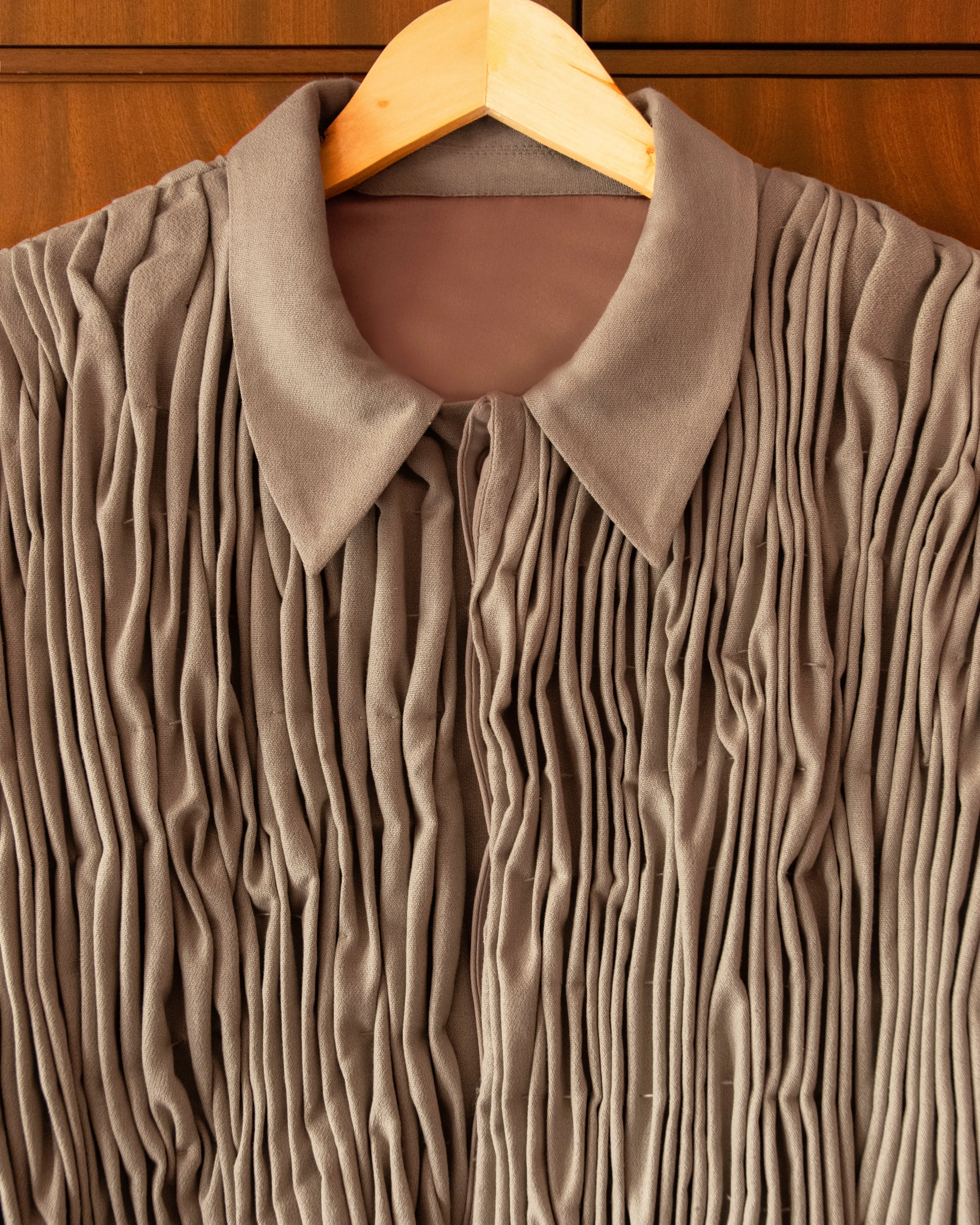 RUFFLED WOOL BOMBER sold by House of Errors product image thumbnail 5