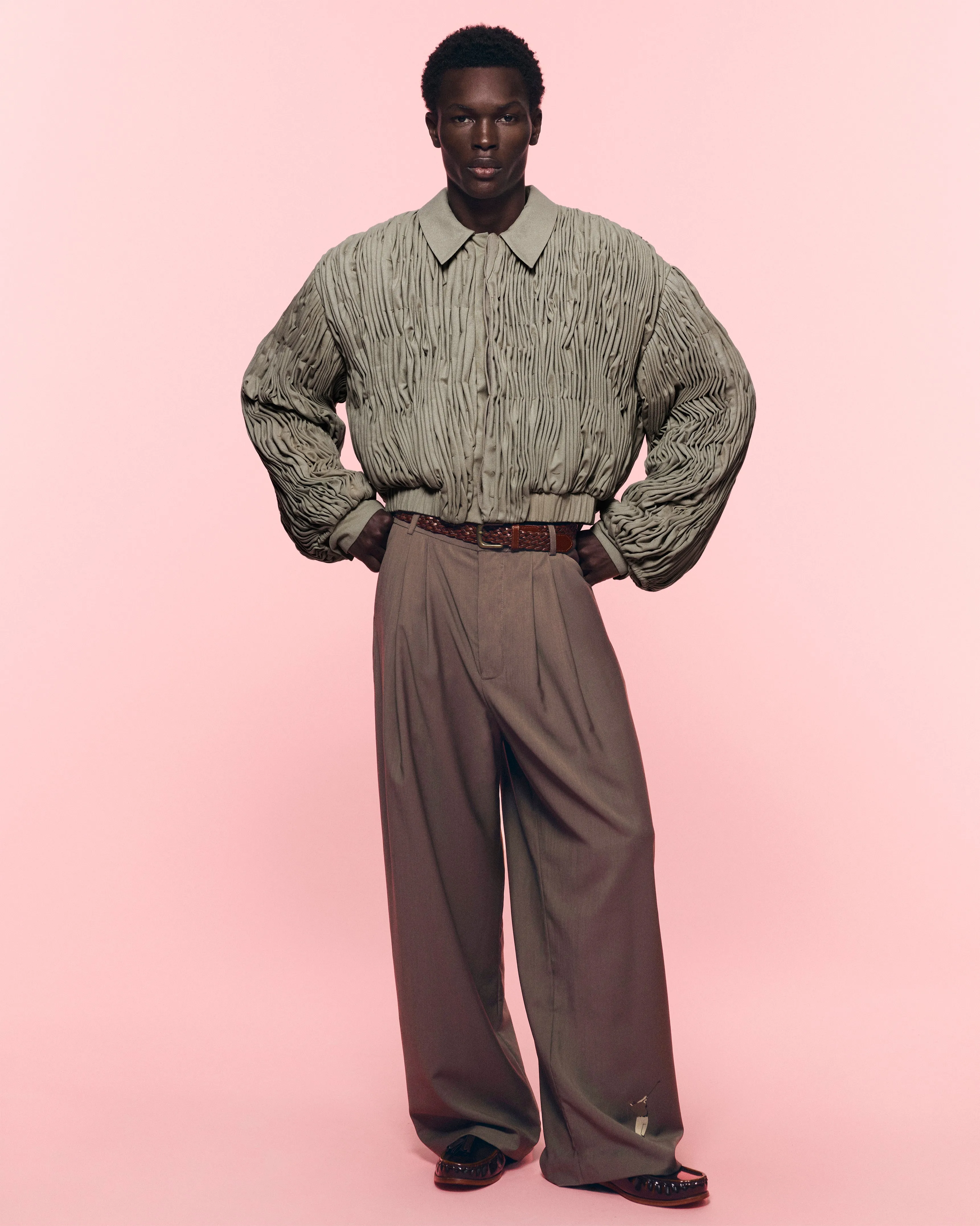 RUFFLED WOOL BOMBER sold by House of Errors product image thumbnail 2