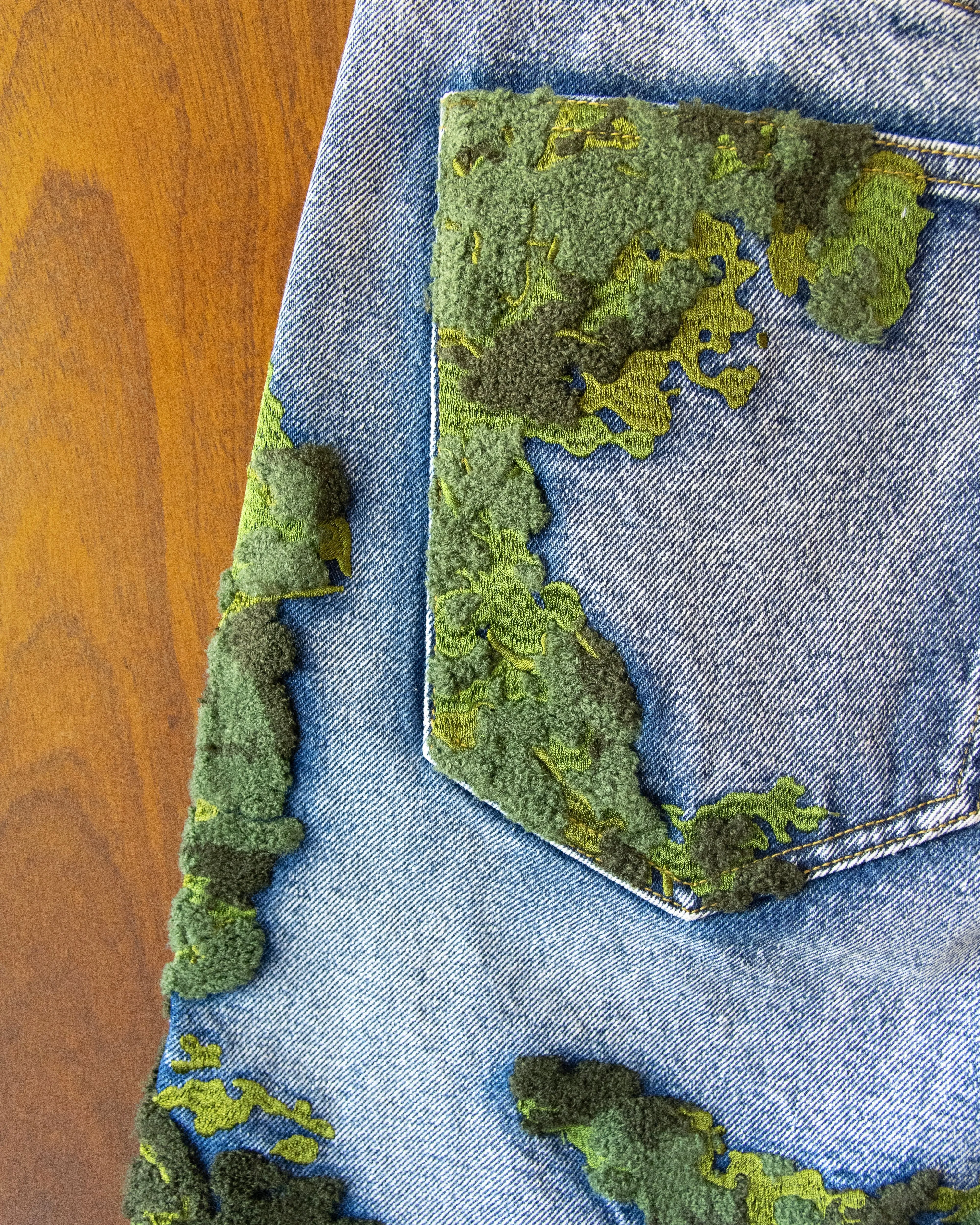 EMBROIDERED MOSS JEANS sold by House of Errors product image thumbnail 4