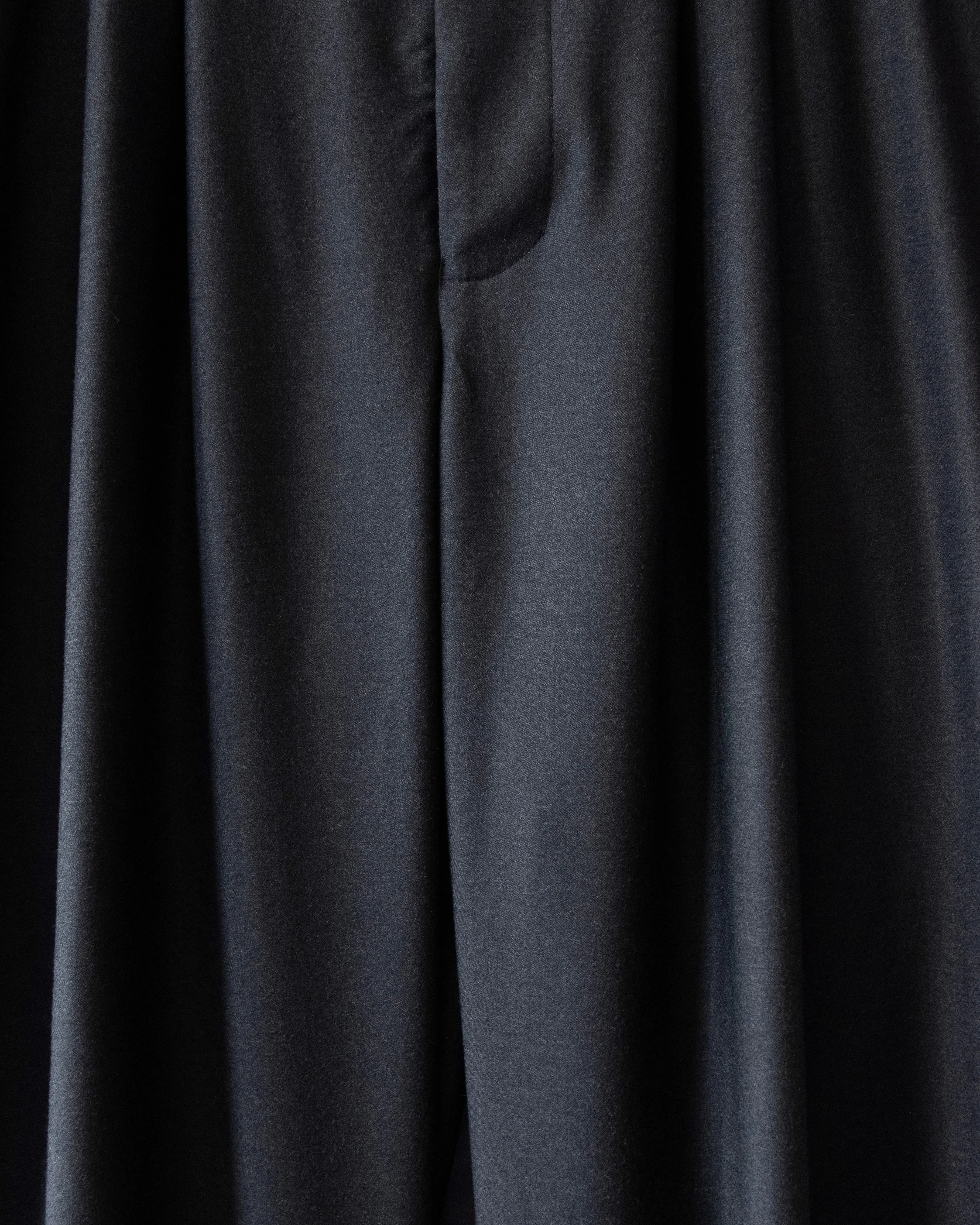 PLEATED WOOL KITE TROUSERS IN BLACK sold by House of Errors product image thumbnail 4