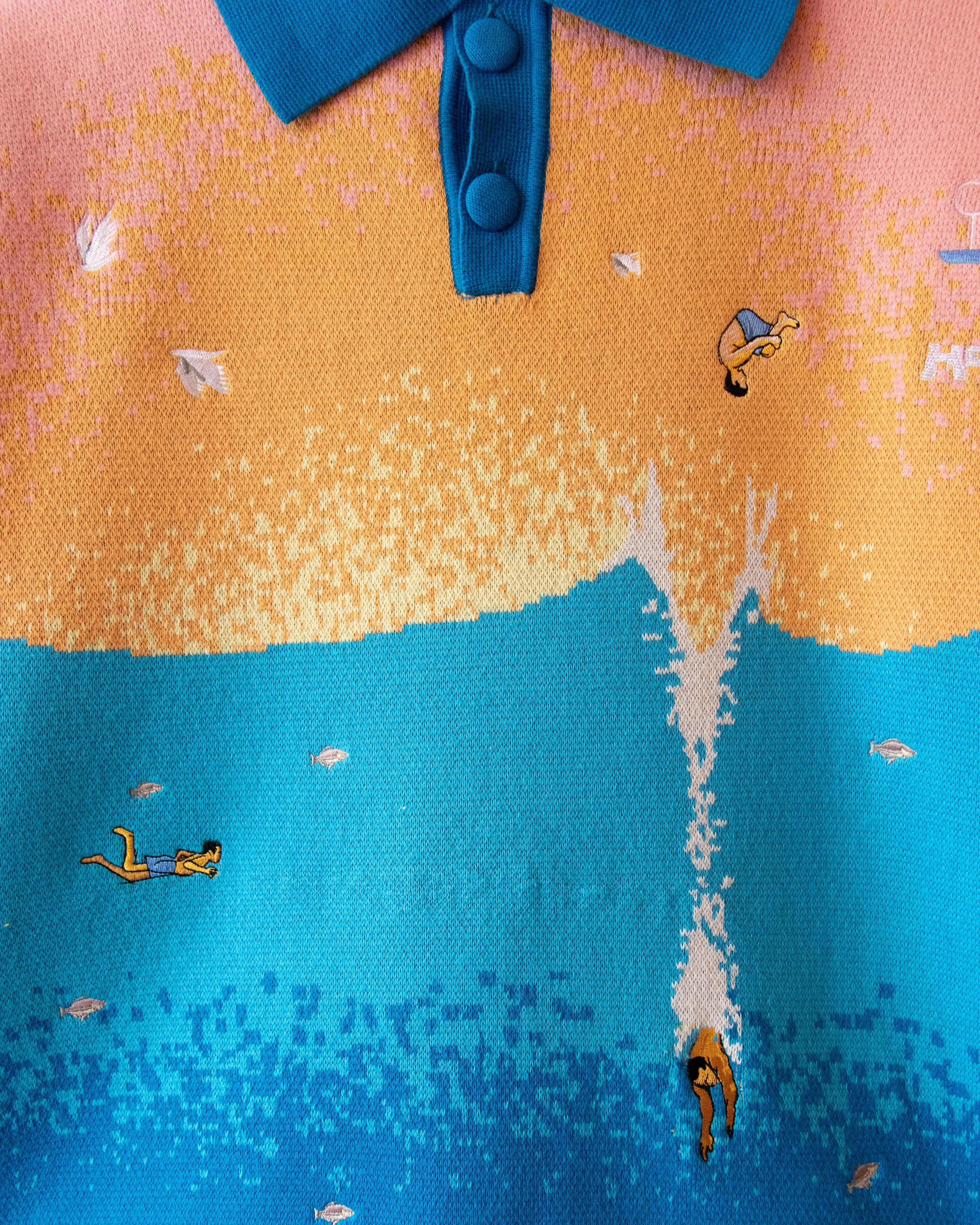 COTTON SUNSET LAKE POLO sold by House of Errors product image thumbnail 3
