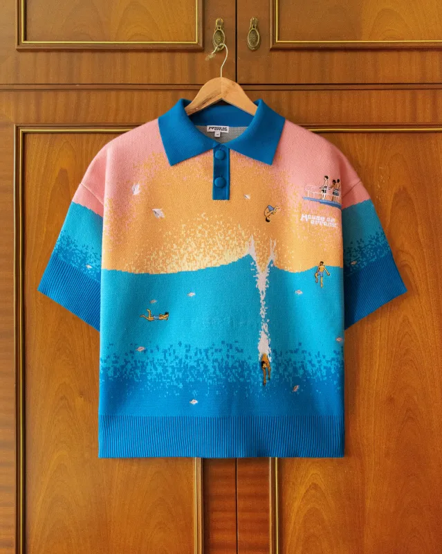 COTTON SUNSET LAKE POLO made by House of Errors