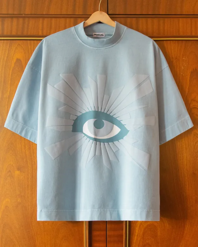 ALL-SEEING HEAVYWEIGHT TEE IN NEPTUNE made by House of Errors