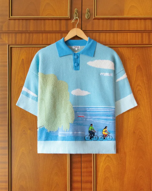 KNITTED SEASIDE RIDE POLO made by House of Errors