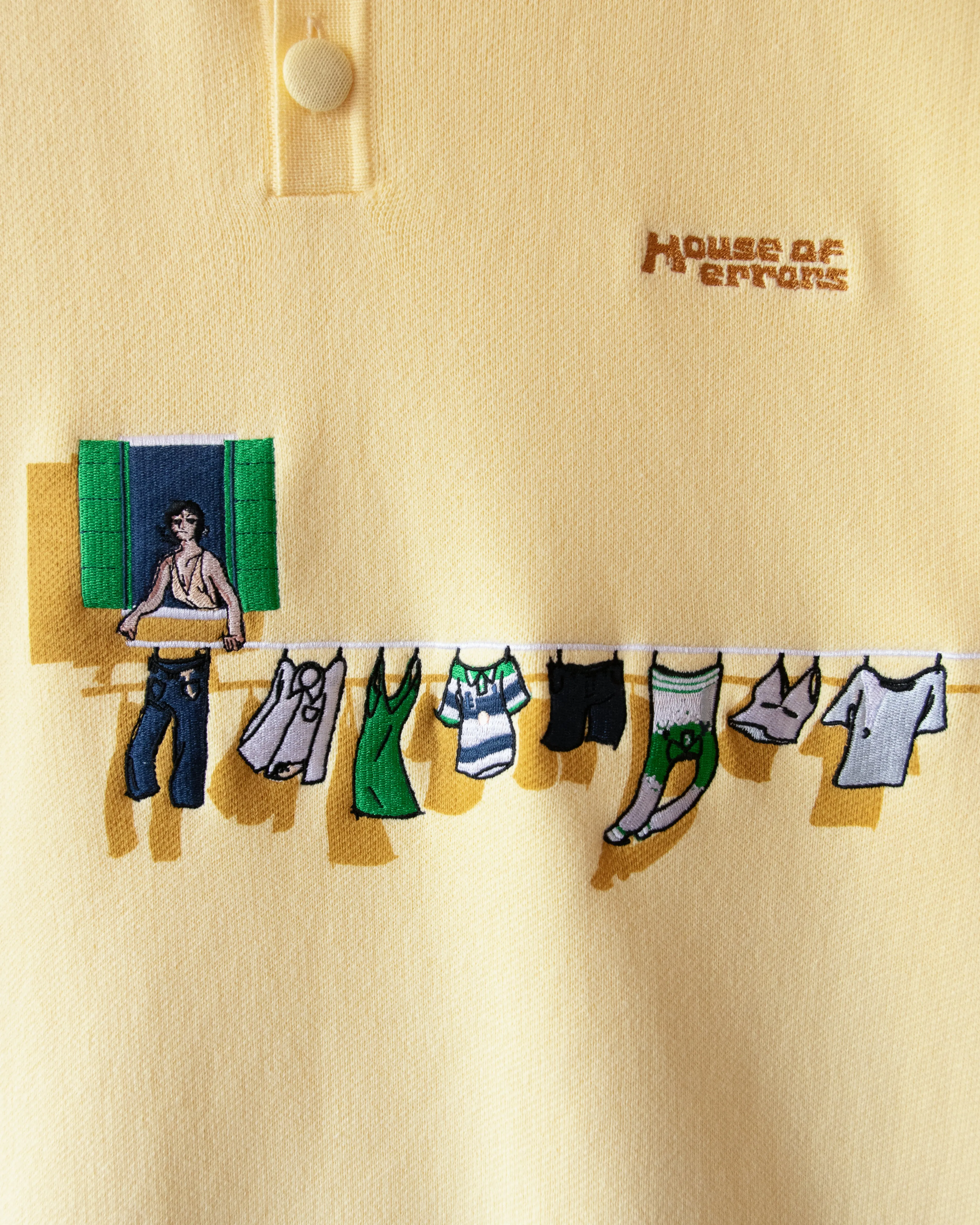 KNITTED WASHING LINE POLO IN YELLOW sold by House of Errors product image thumbnail 3