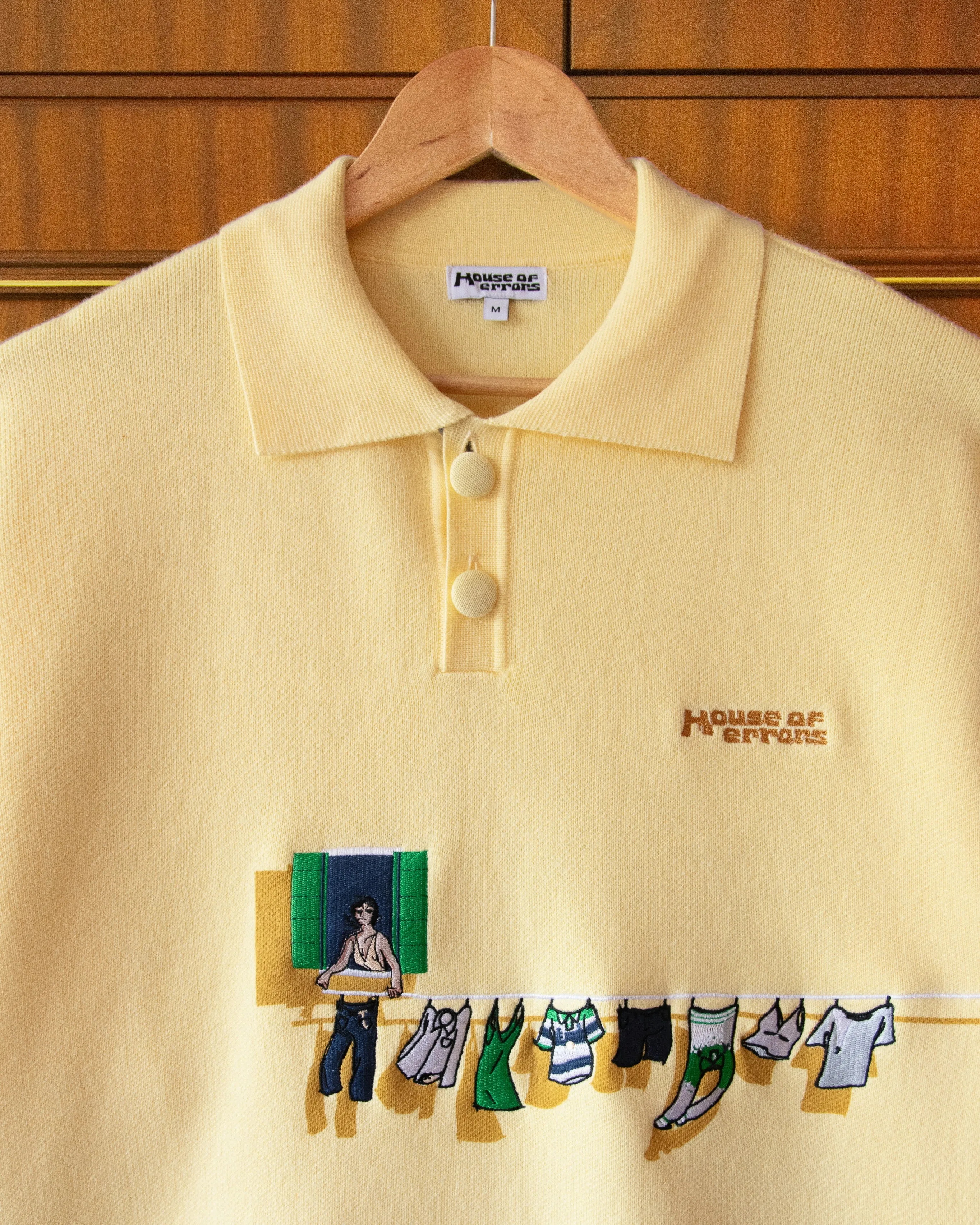 KNITTED WASHING LINE POLO IN YELLOW sold by House of Errors product image thumbnail 2