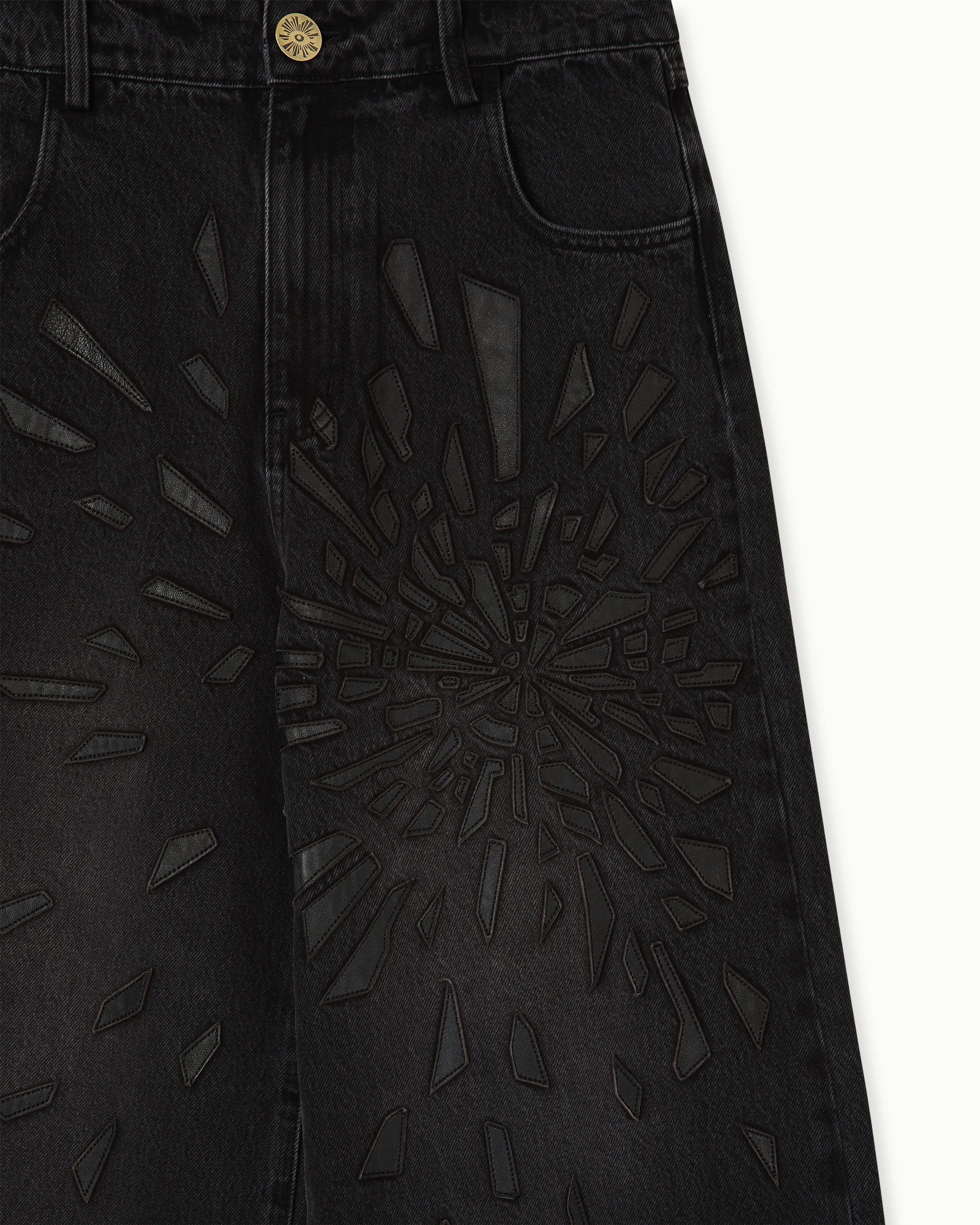 SMASHED LEATHER GLASS JEANS sold by House of Errors product image thumbnail 4