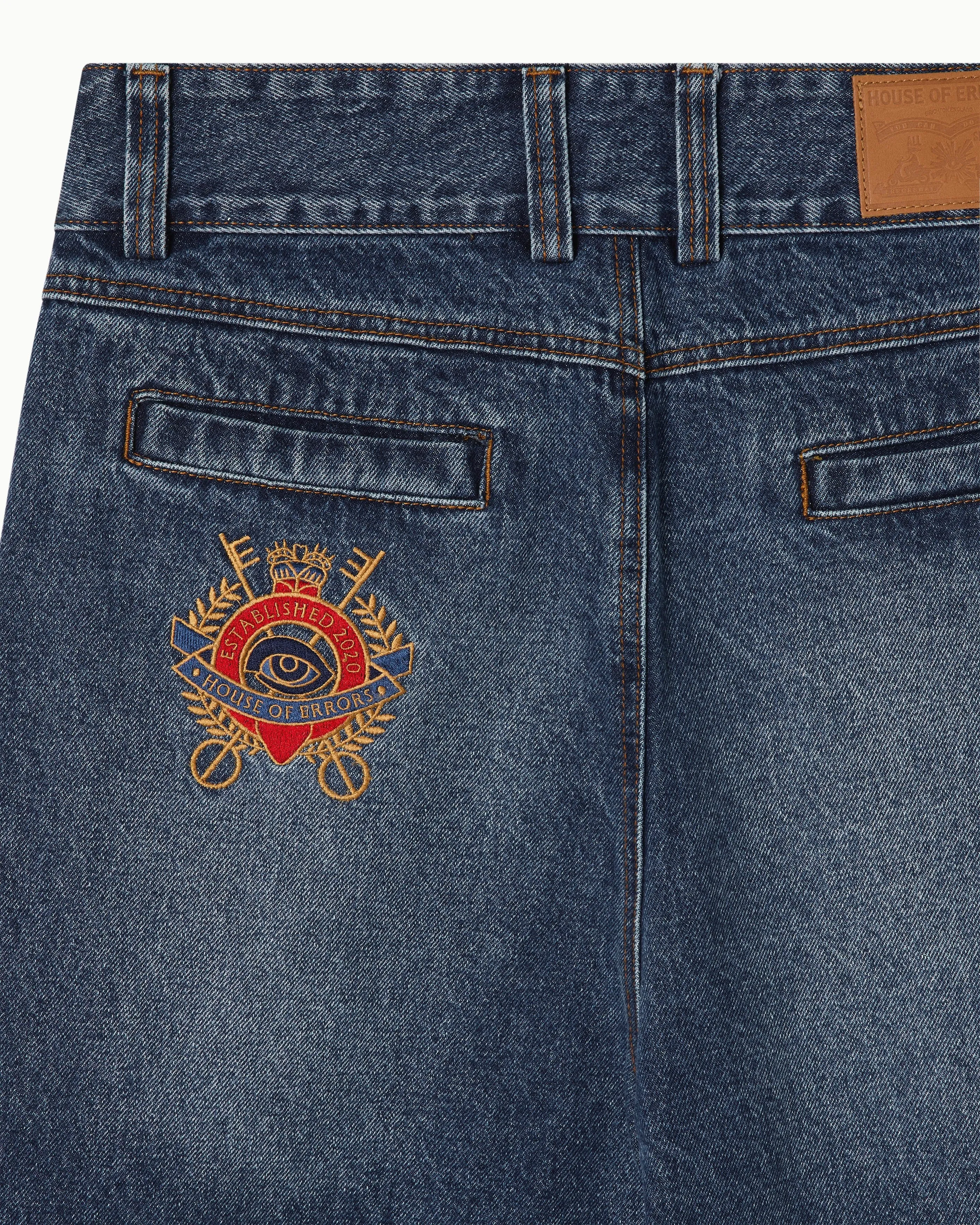 CROWN JEANS IN WASHED INDIGO sold by House of Errors product image thumbnail 3