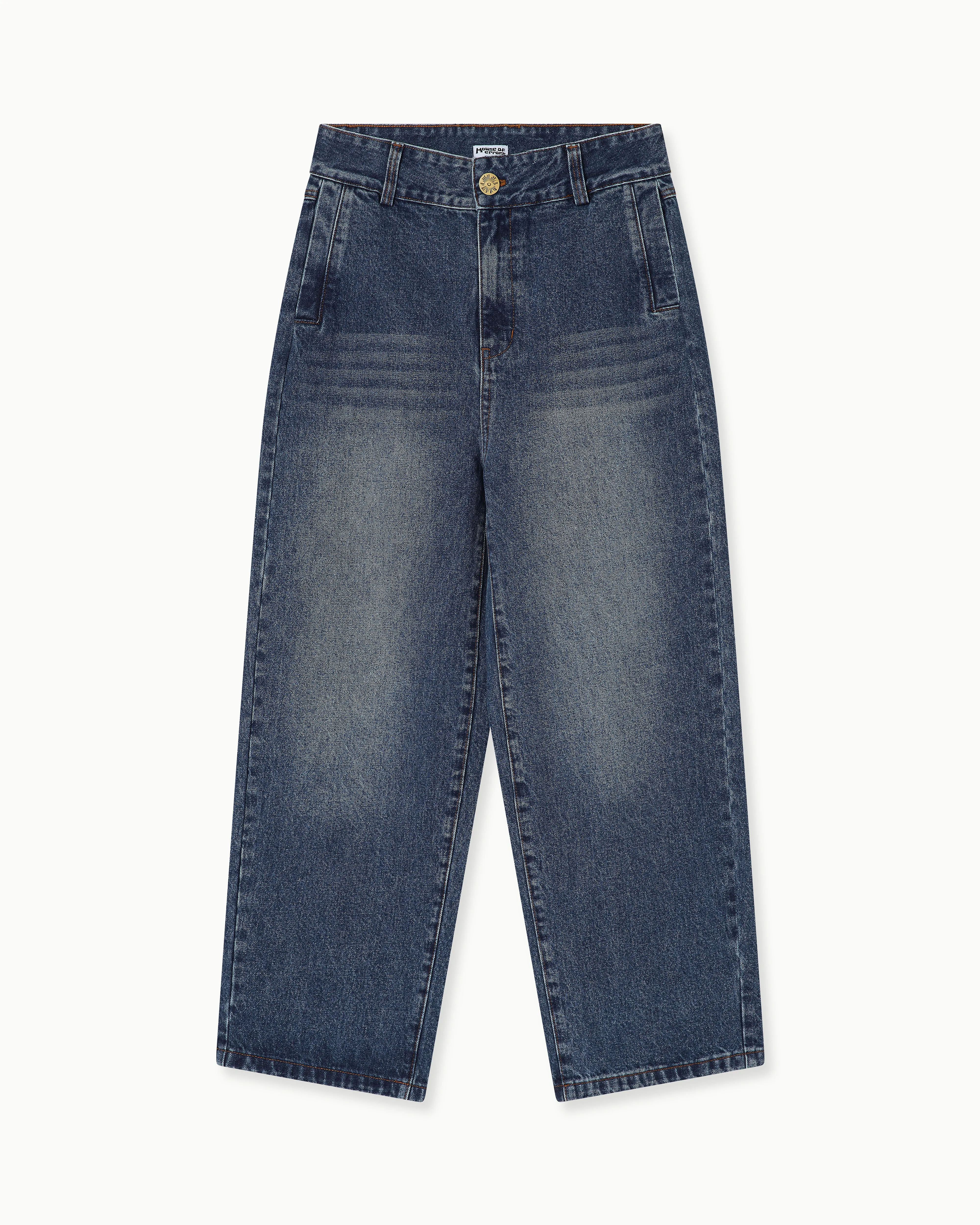 CROWN JEANS IN WASHED INDIGO sold by House of Errors