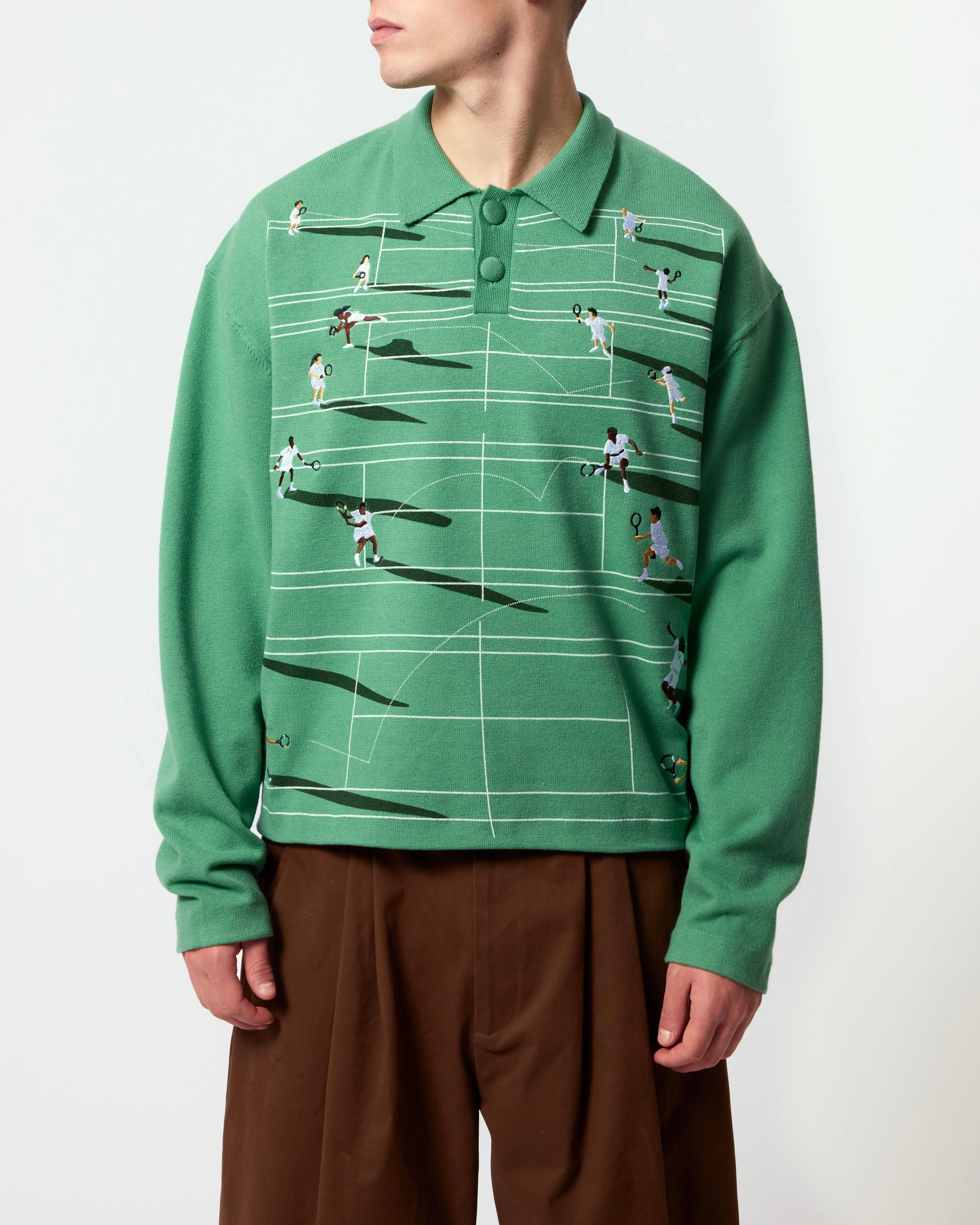 FINE KNIT TENNIS SWEATER - GRASS sold by House of Errors product image thumbnail 5
