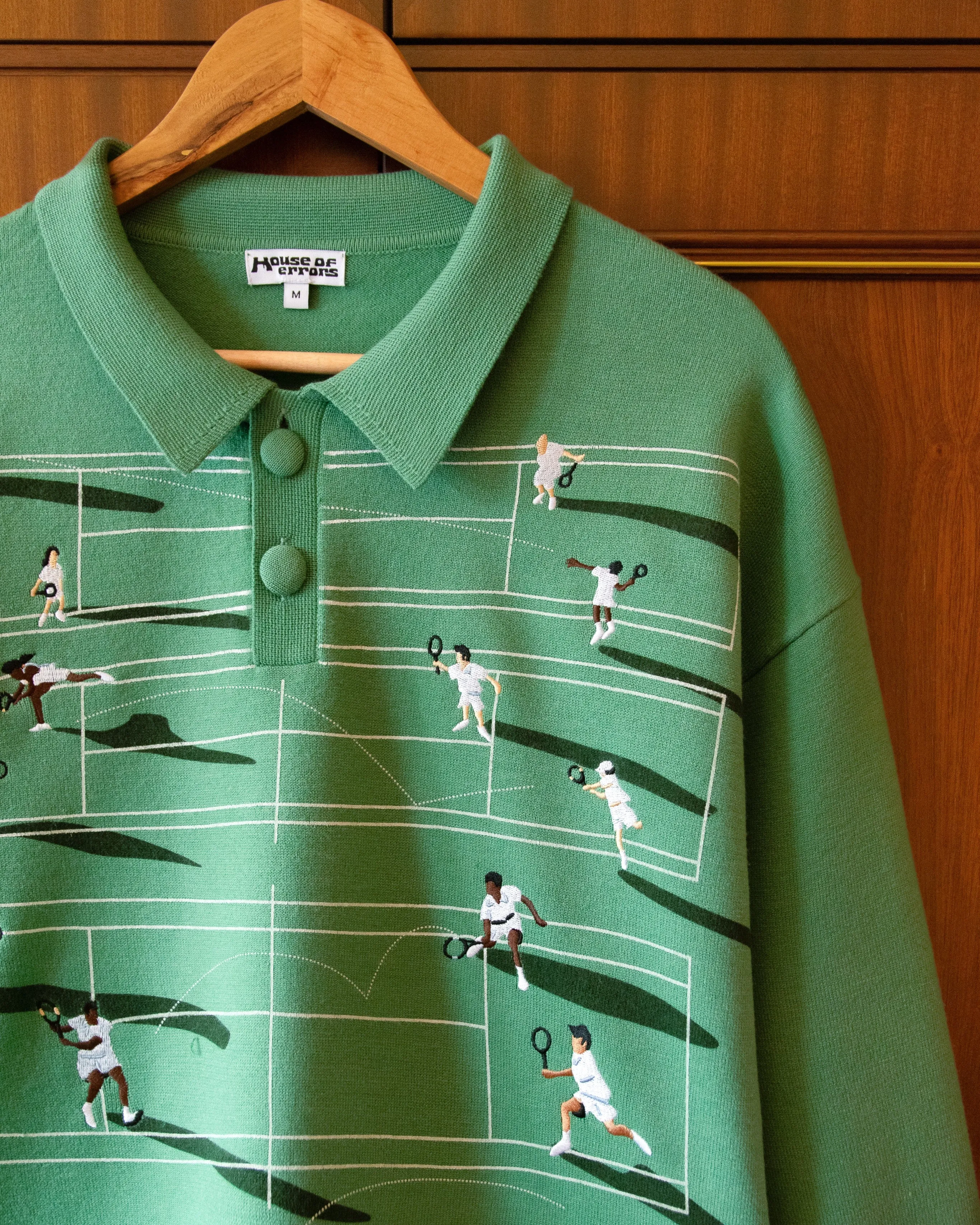 FINE KNIT TENNIS SWEATER - GRASS sold by House of Errors product image thumbnail 3