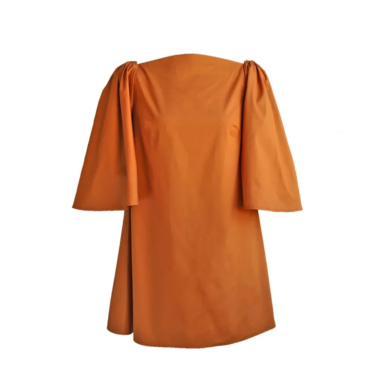 Delphine Mini Dress in Rust sold by Blue Nude