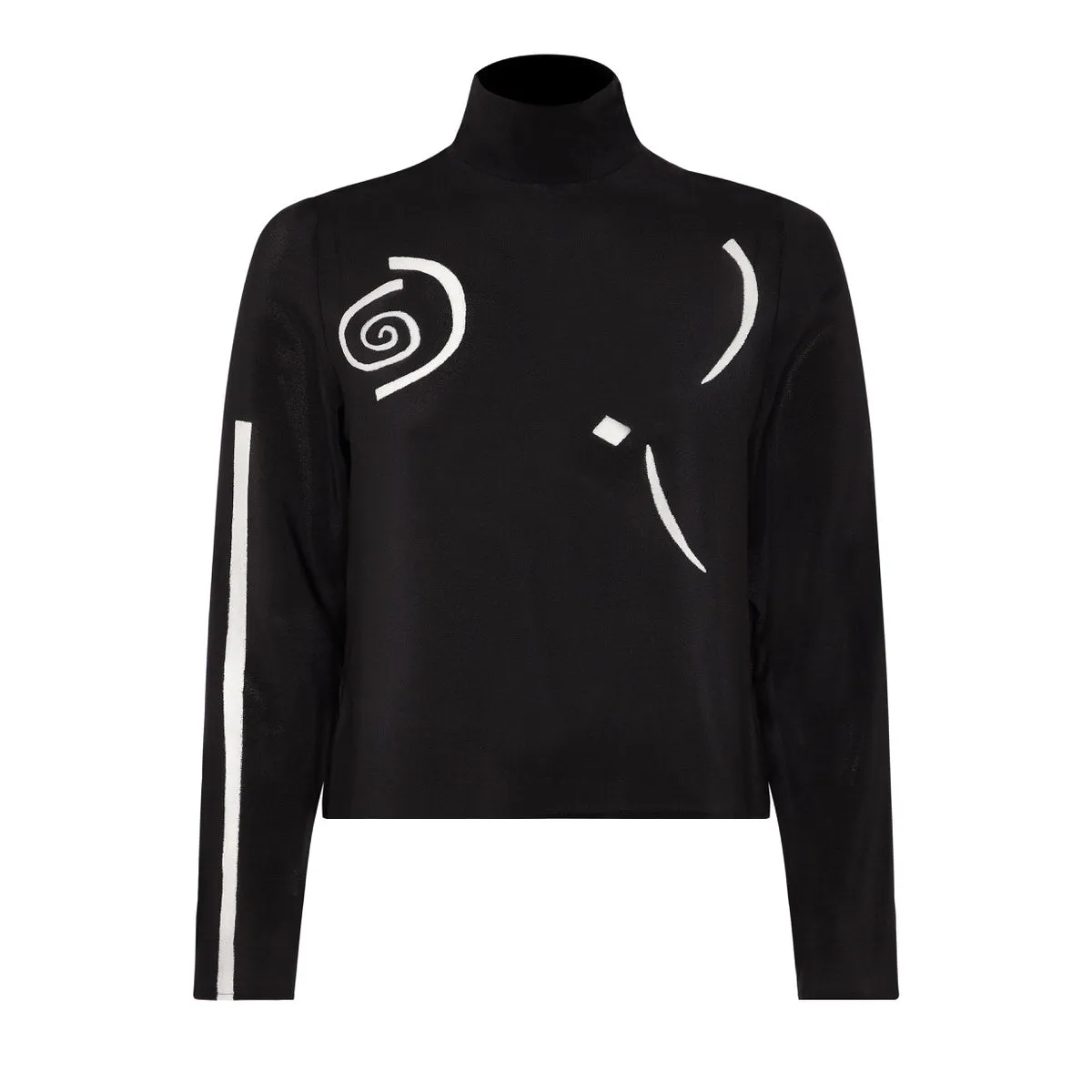 Giger Silk Mock Neck Top sold by Blue Nude