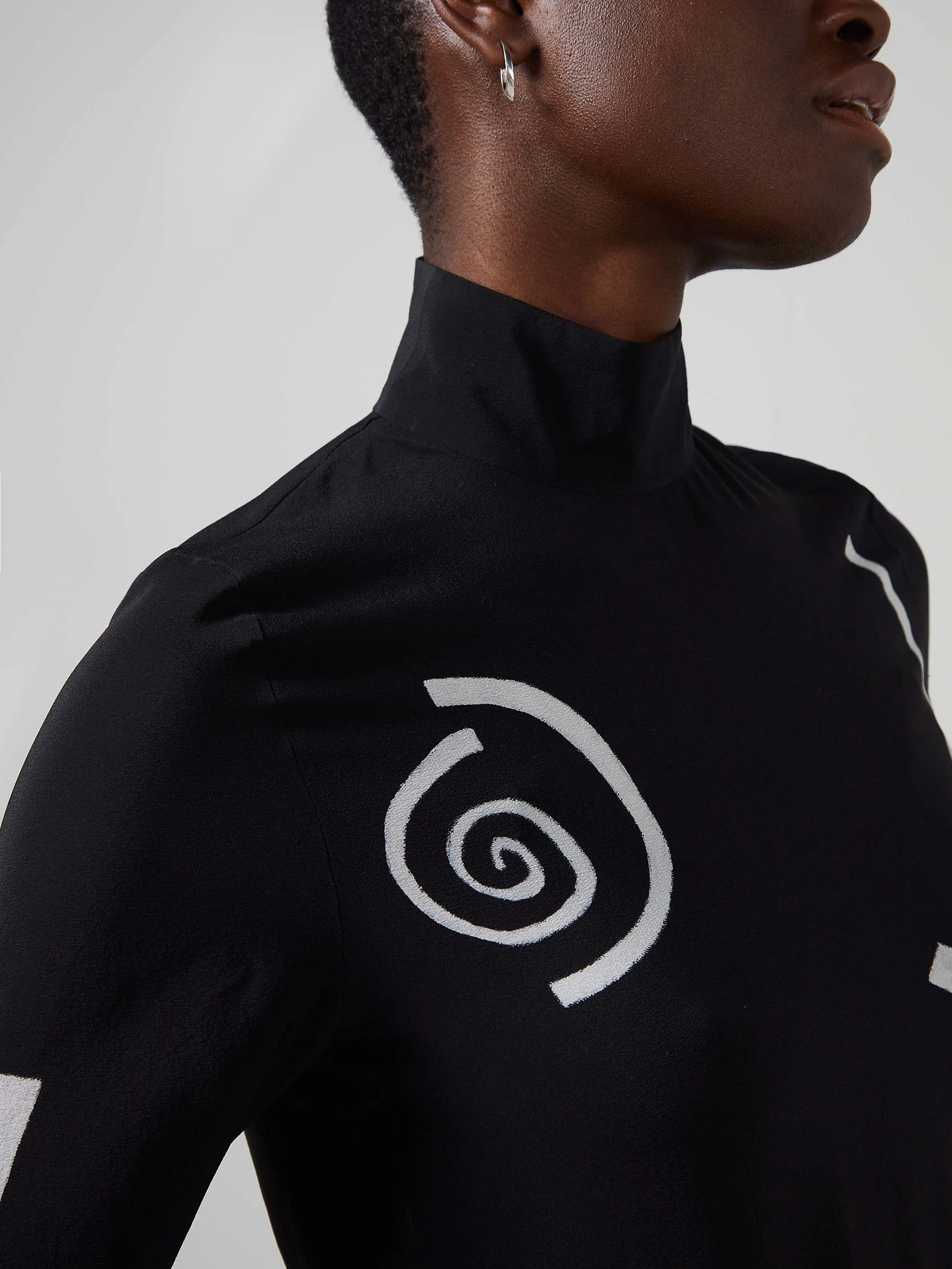 Giger Silk Mock Neck Top sold by Blue Nude product image thumbnail 5