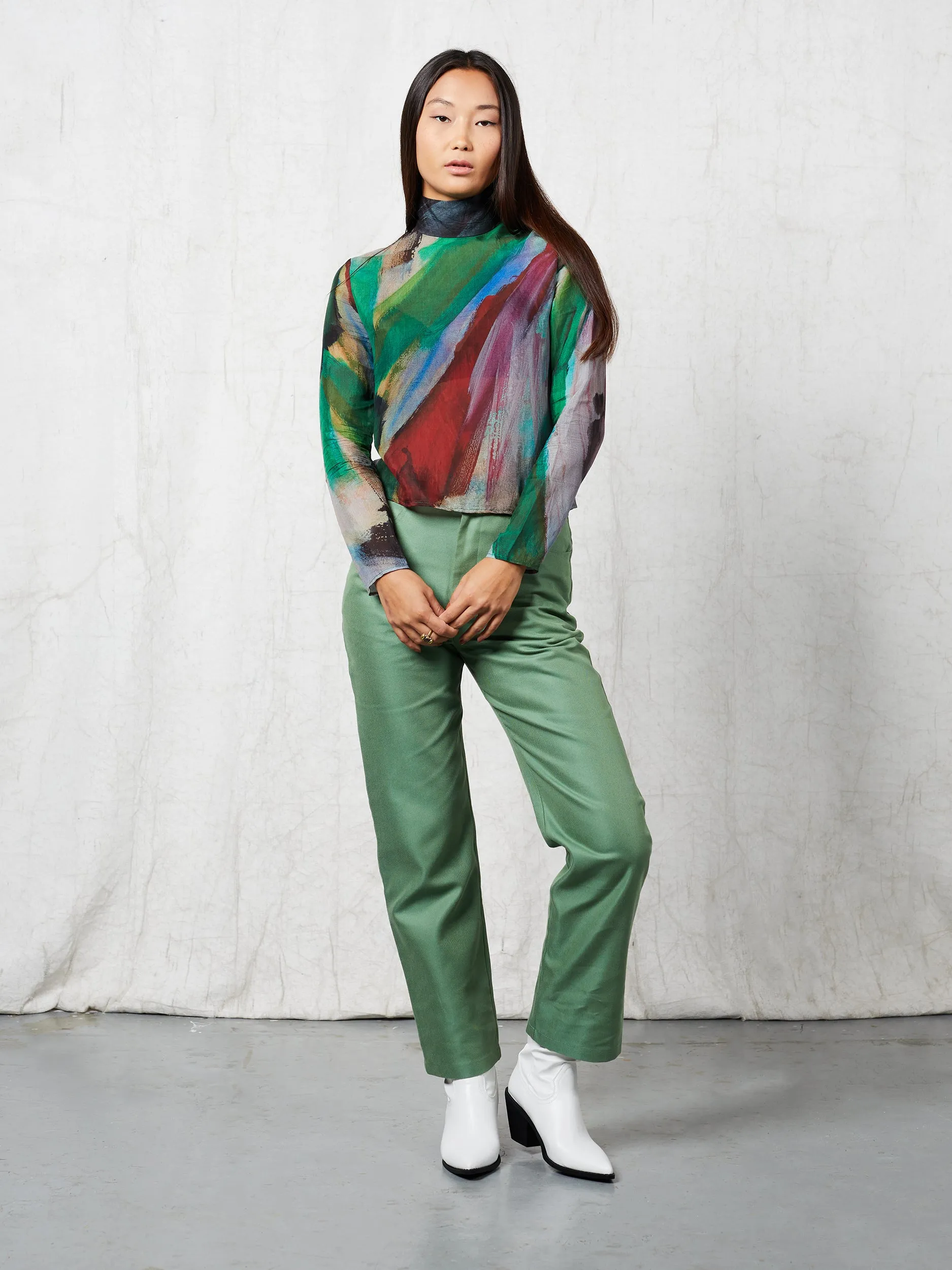 Mustang Organic Straight Leg Jeans - Mint Tea sold by Blue Nude product image thumbnail 2