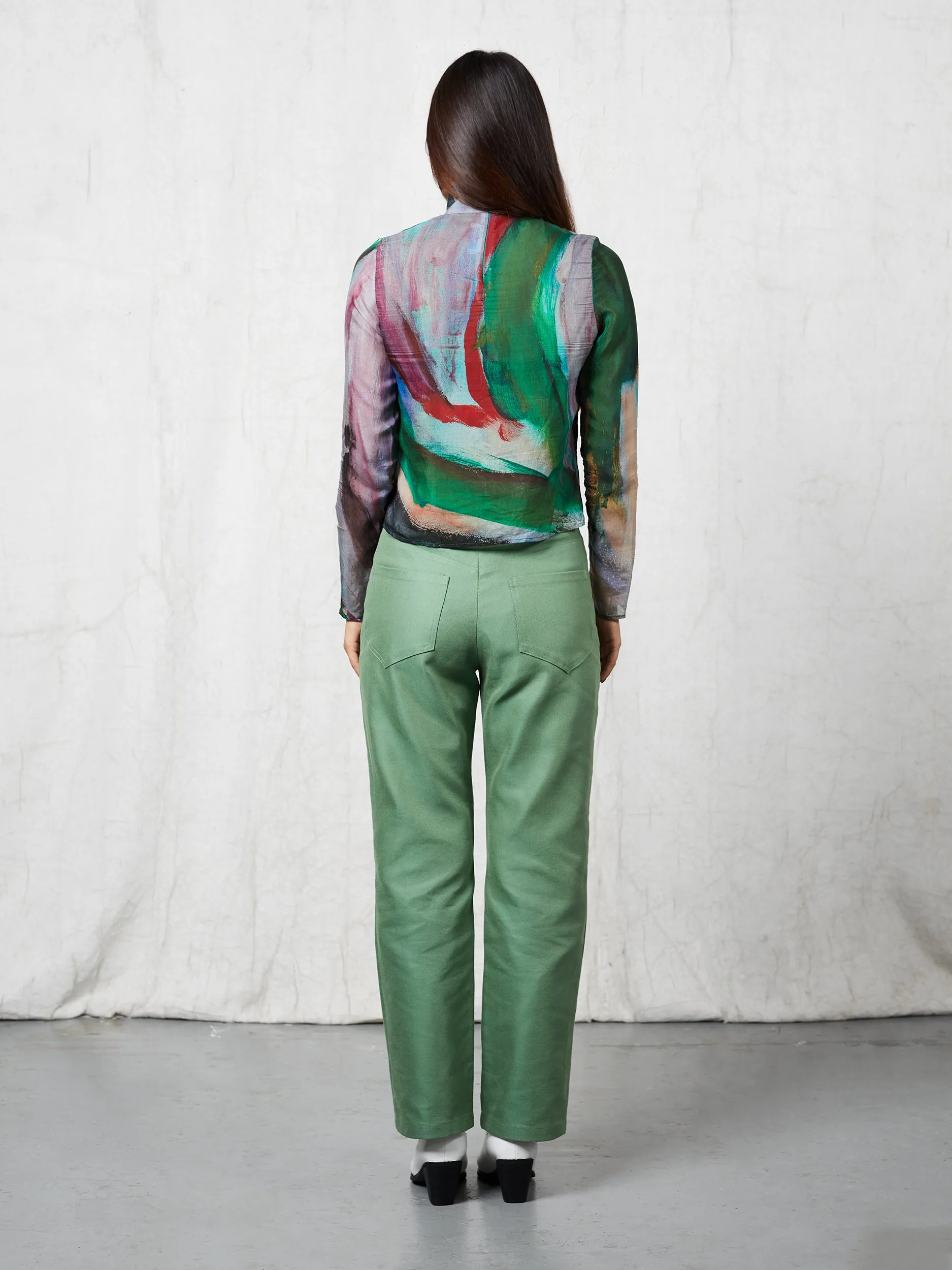 Mustang Organic Straight Leg Jeans - Mint Tea sold by Blue Nude product image thumbnail 3