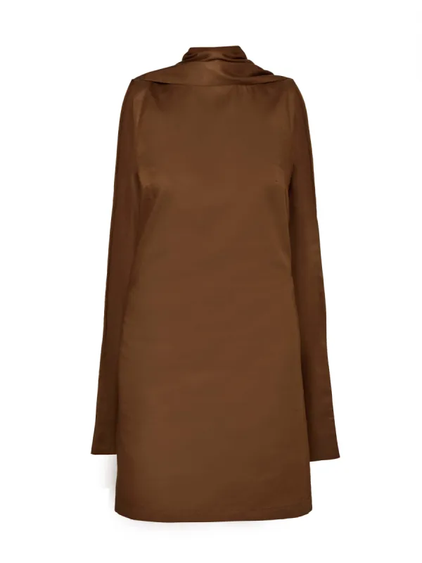 Jardin Scarf Mini Dress in Coffee sold by Blue Nude