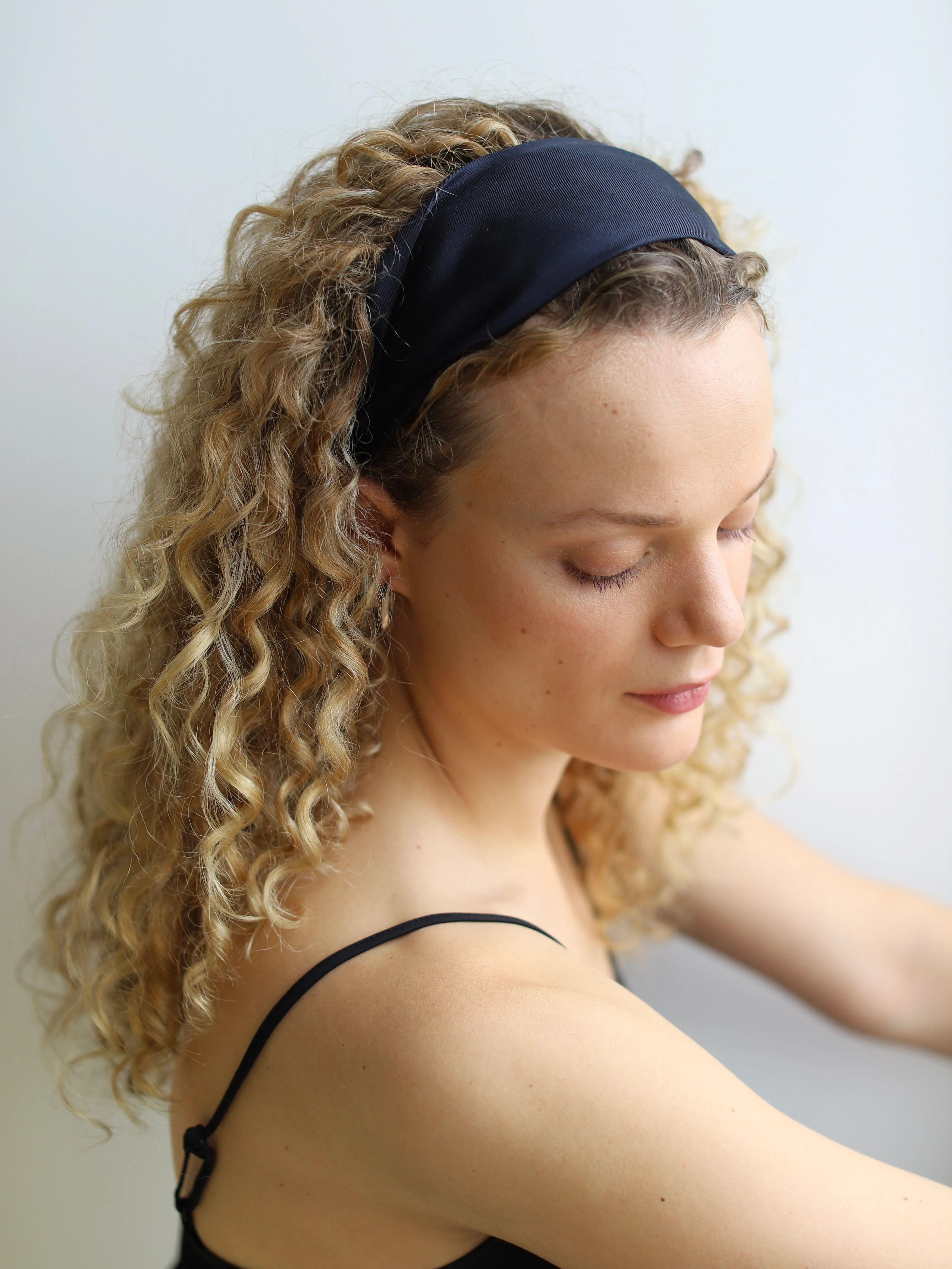 Solange Wide Headband in Ivory Silk sold by Blue Nude product image thumbnail 2