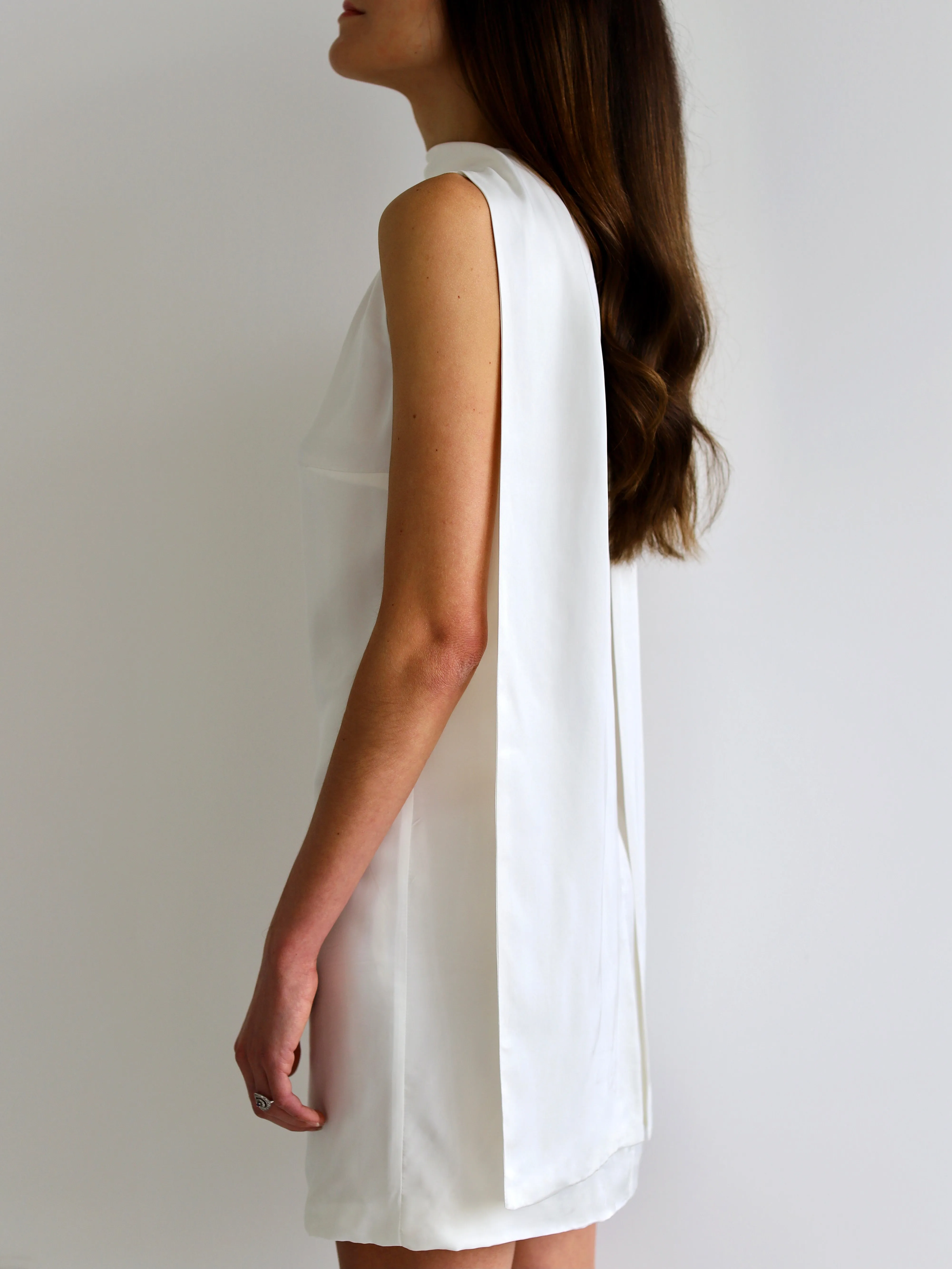 Jardin Scarf Mini Dress in Pearl sold by Blue Nude product image thumbnail 4