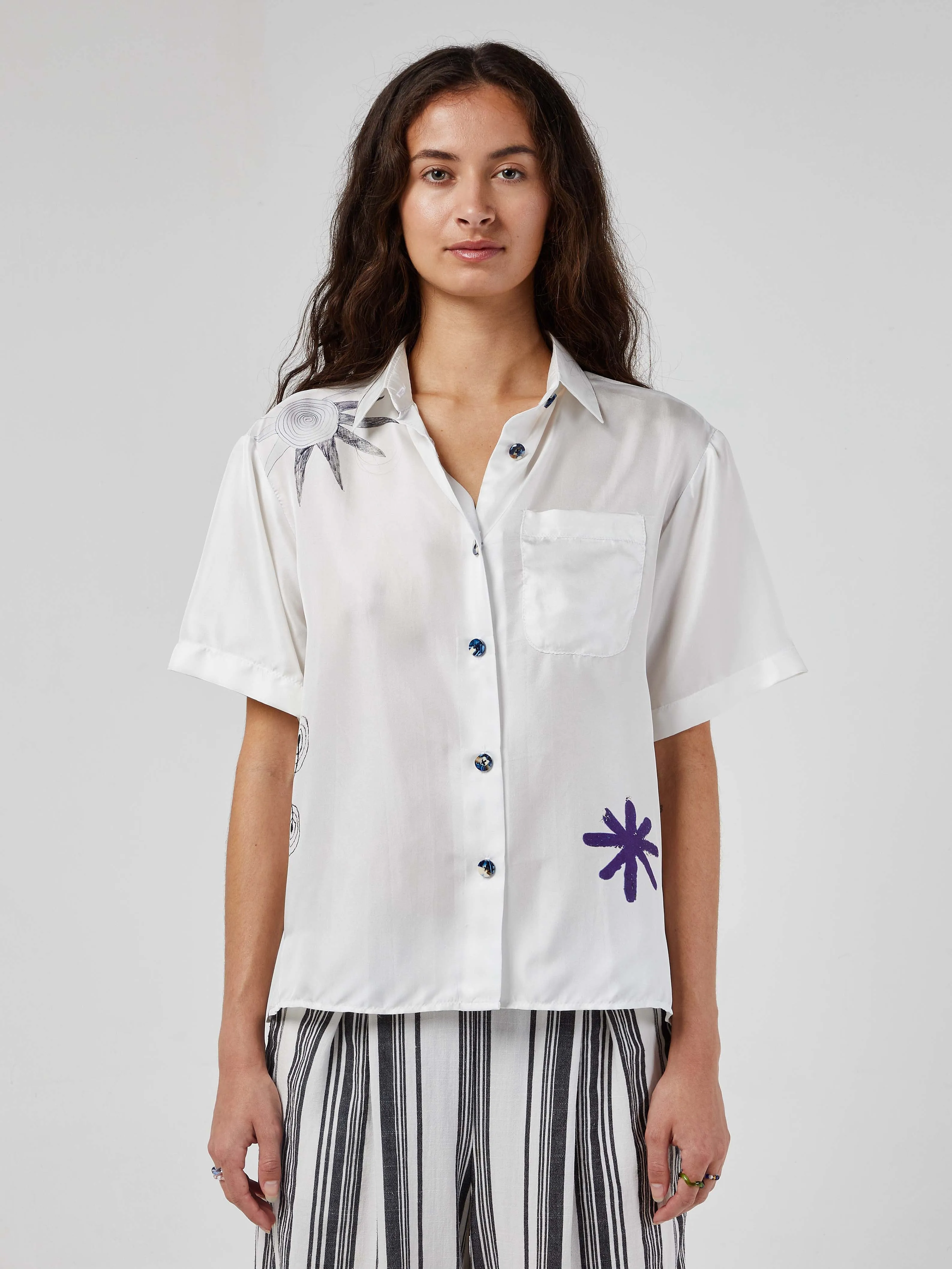 Isalos Silk Button-Up Shirt sold by Blue Nude product image thumbnail 2