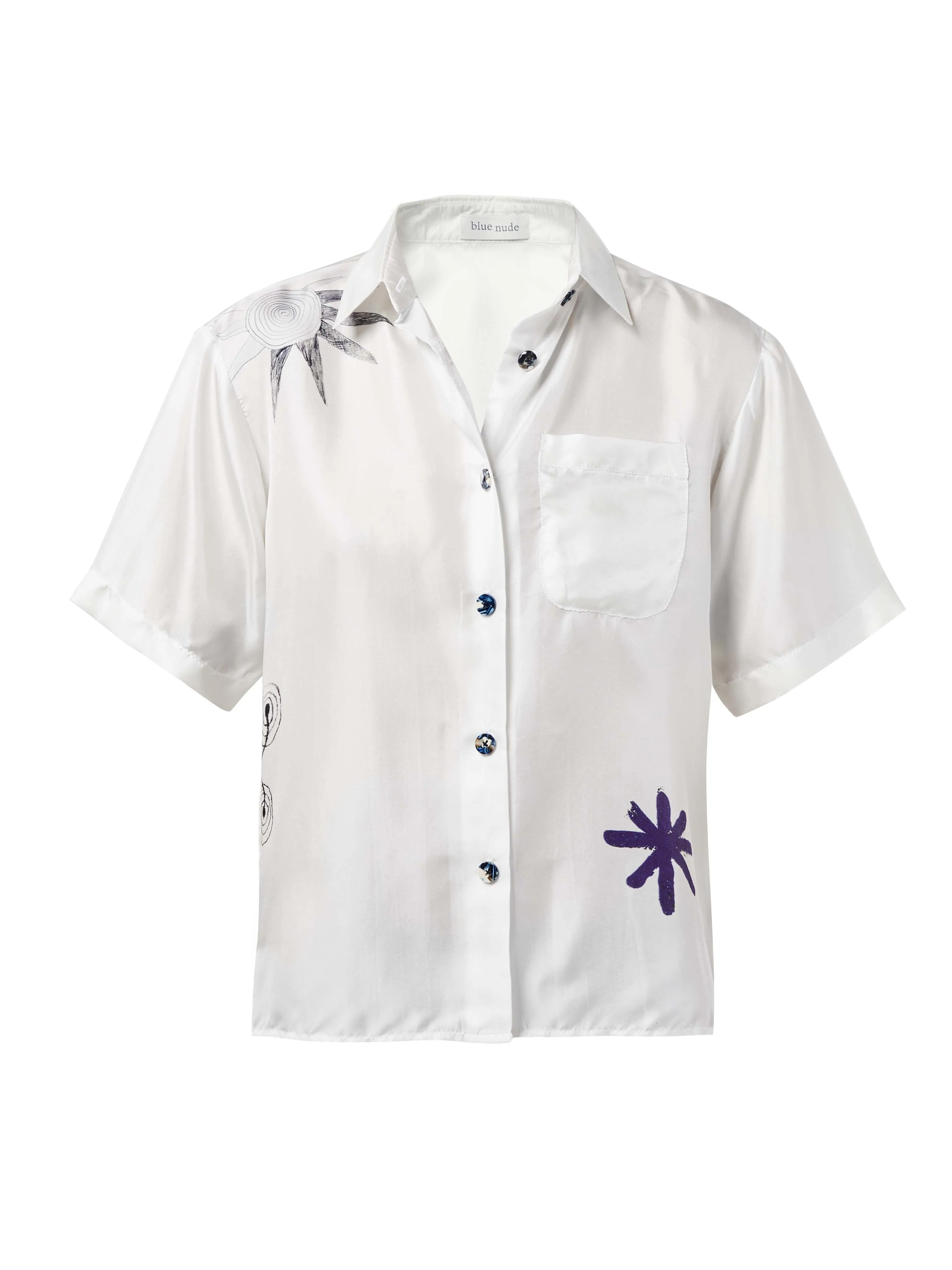 Isalos Silk Button-Up Shirt sold by Blue Nude