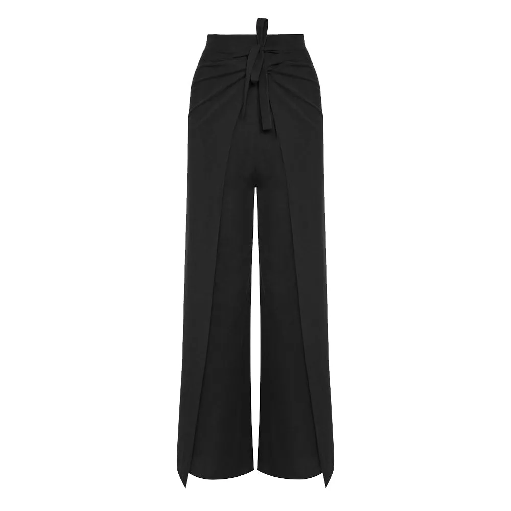 Casa Tie Wrap Pant in Ink Black sold by Blue Nude