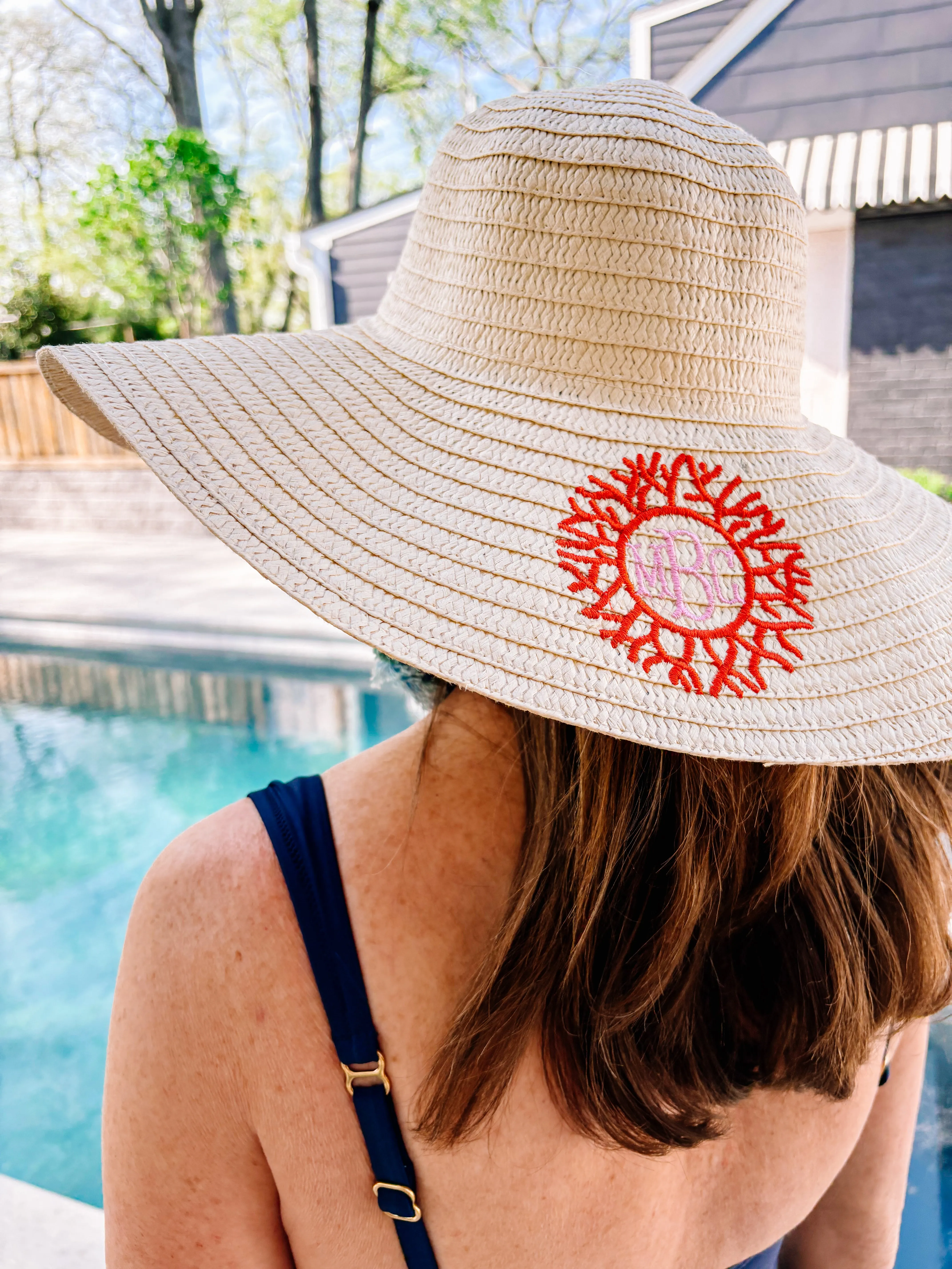 Monogrammed Sun Hat sold by Brakefields product image thumbnail 3