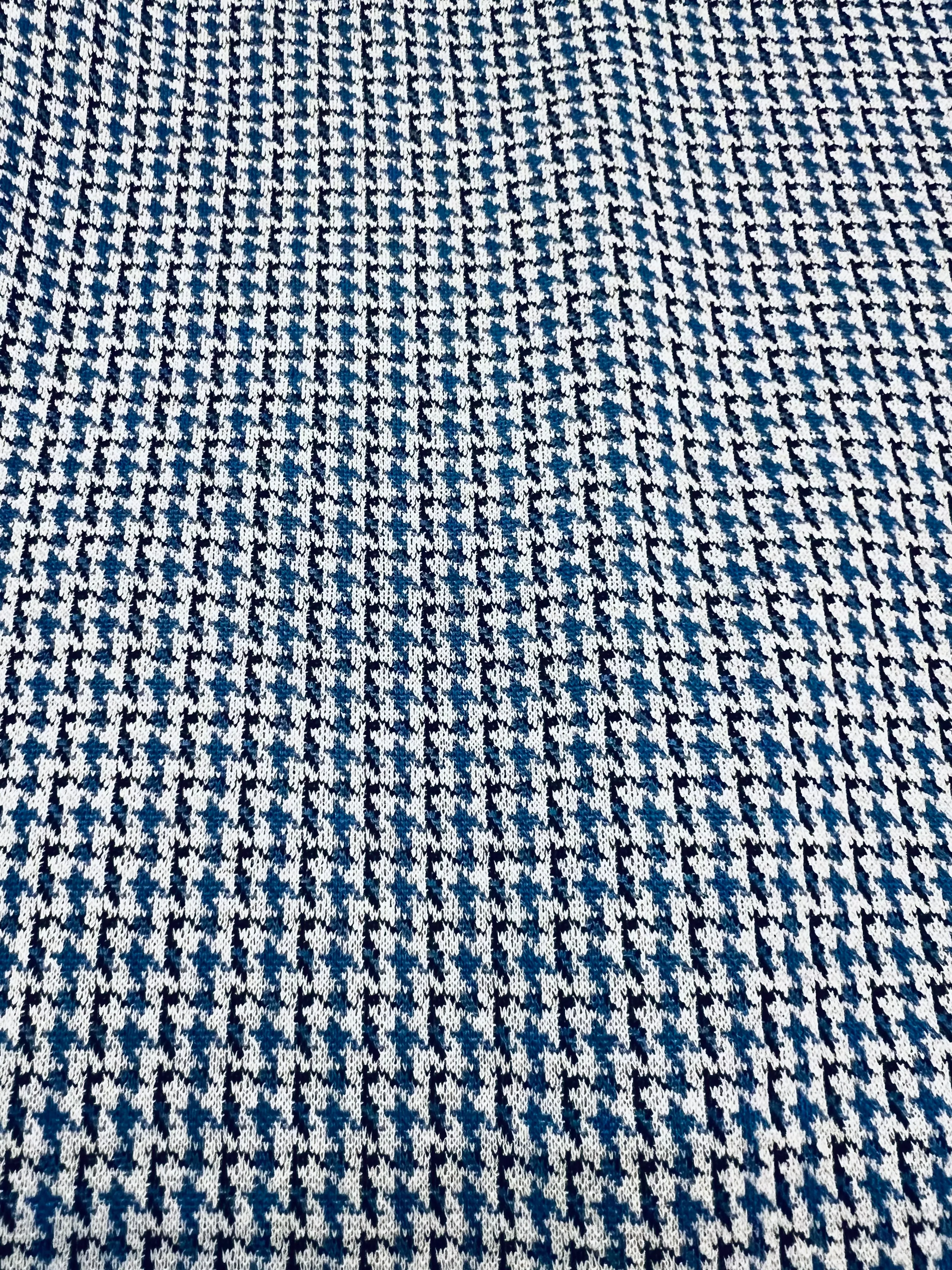 Holly Top - Blue Houndstooth sold by Brakefields