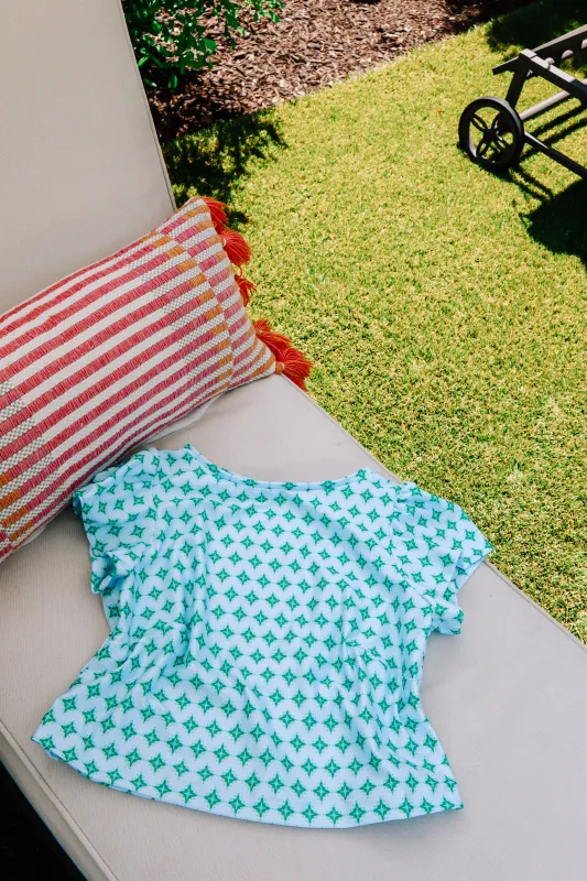 Holly Crop Top - Green Star made by Brakefields