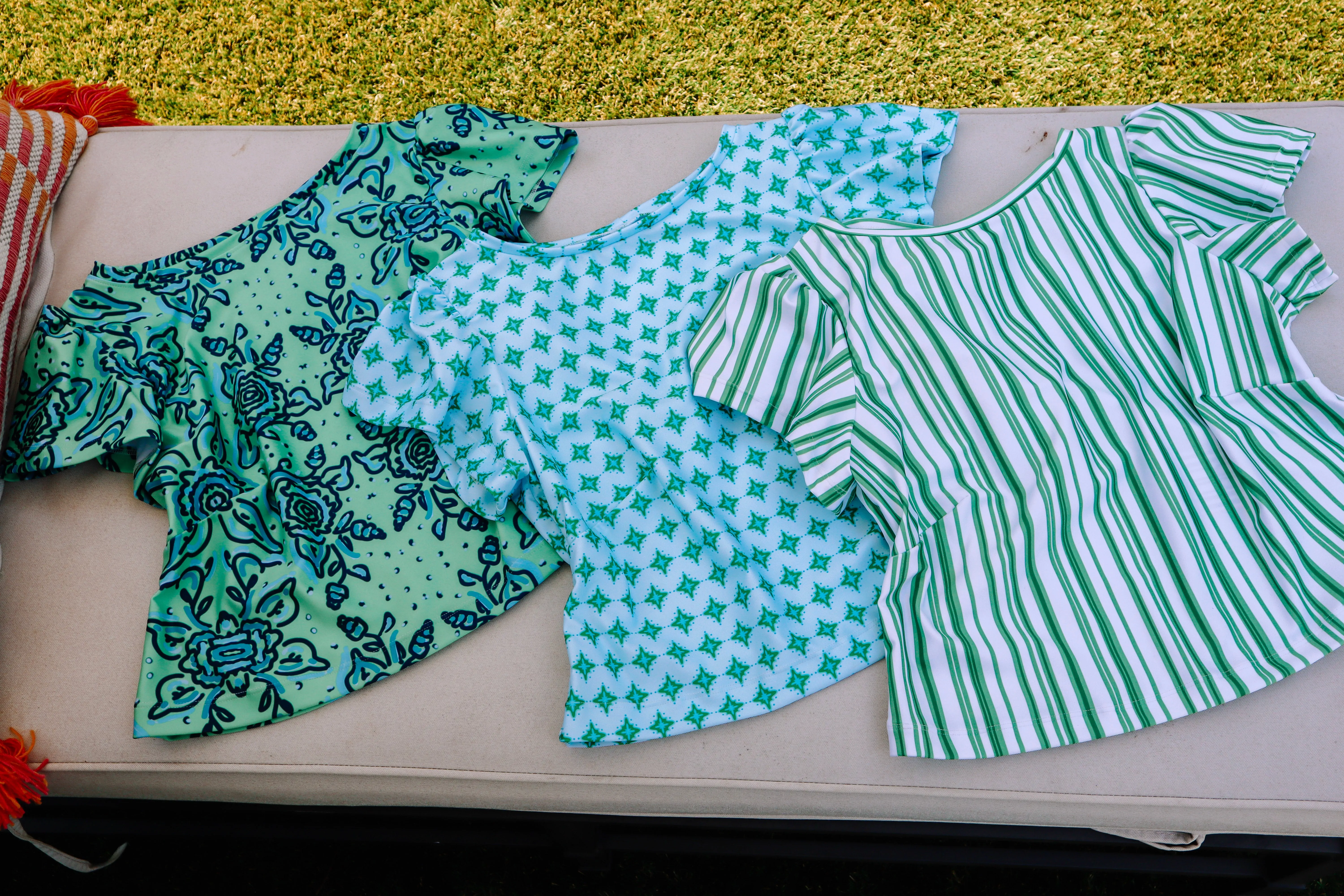 Holly Crop Top - Green Stripe sold by Brakefields product image thumbnail 2