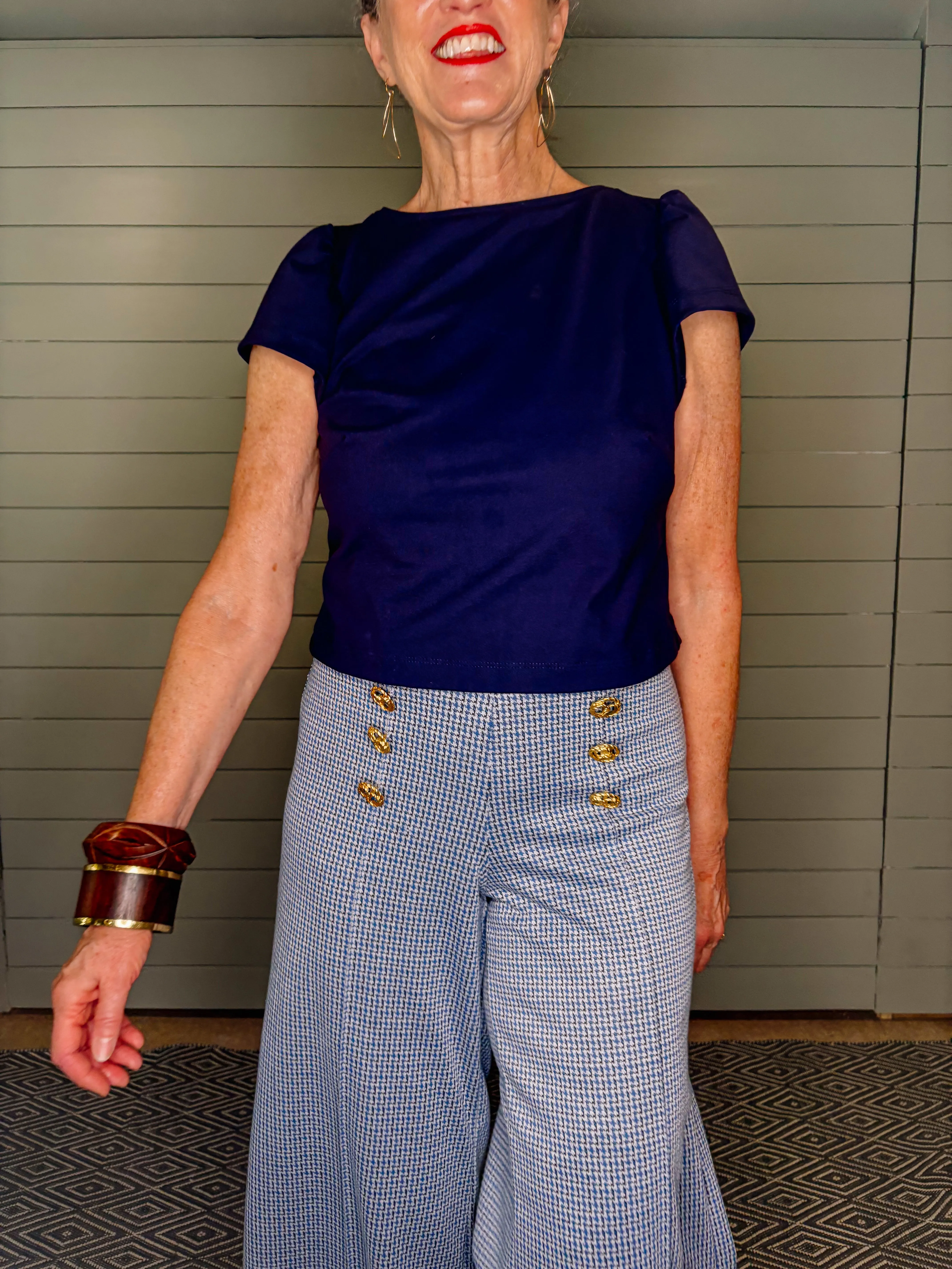 Holly Crop Top - Navy sold by Brakefields product image thumbnail 4