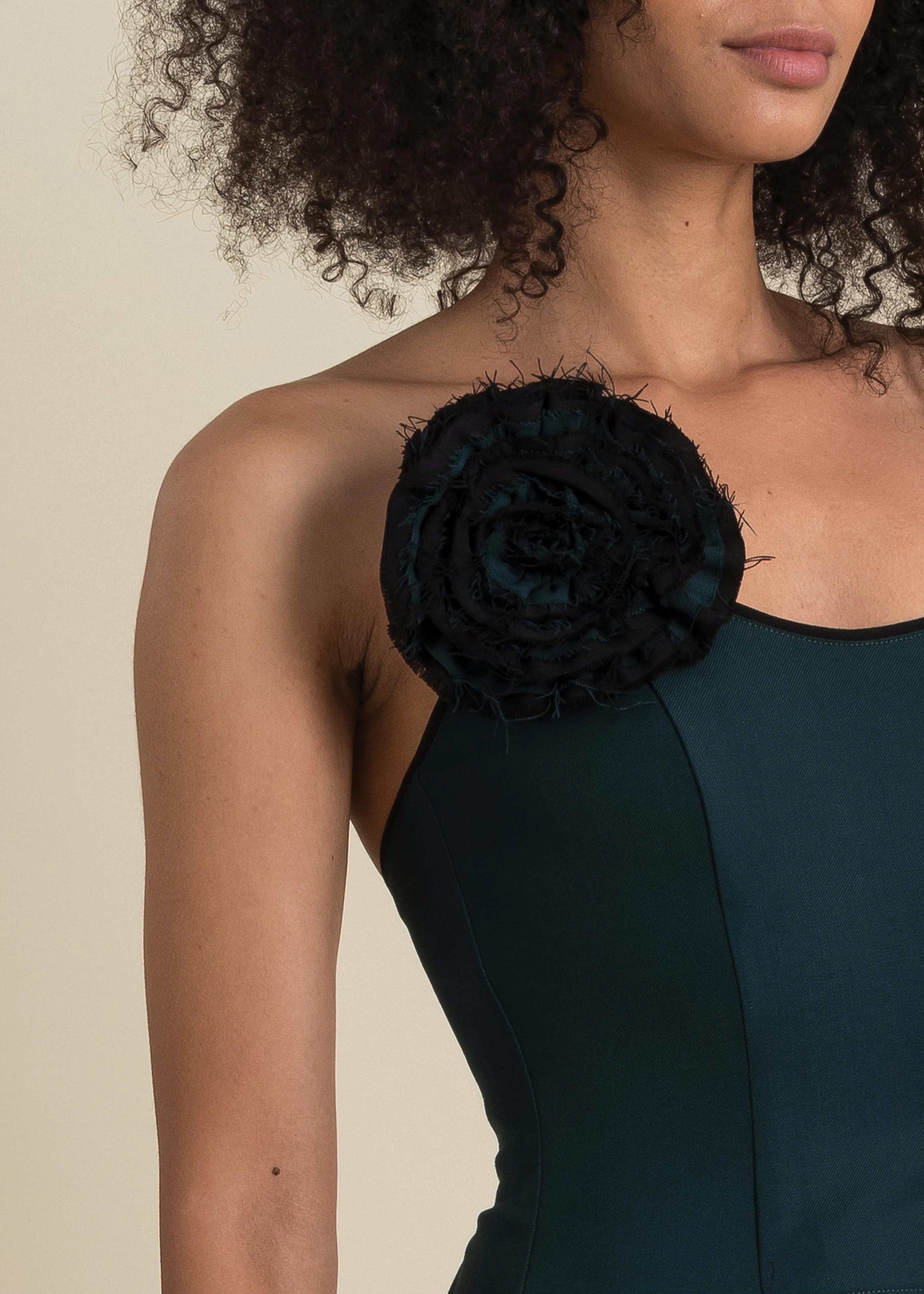 Helix Top in Emerald & Black sold by Contessa Mills product image thumbnail 2