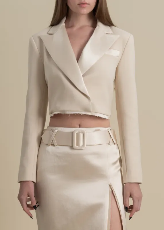 Morgaine Blazer in Champagne made by Contessa Mills