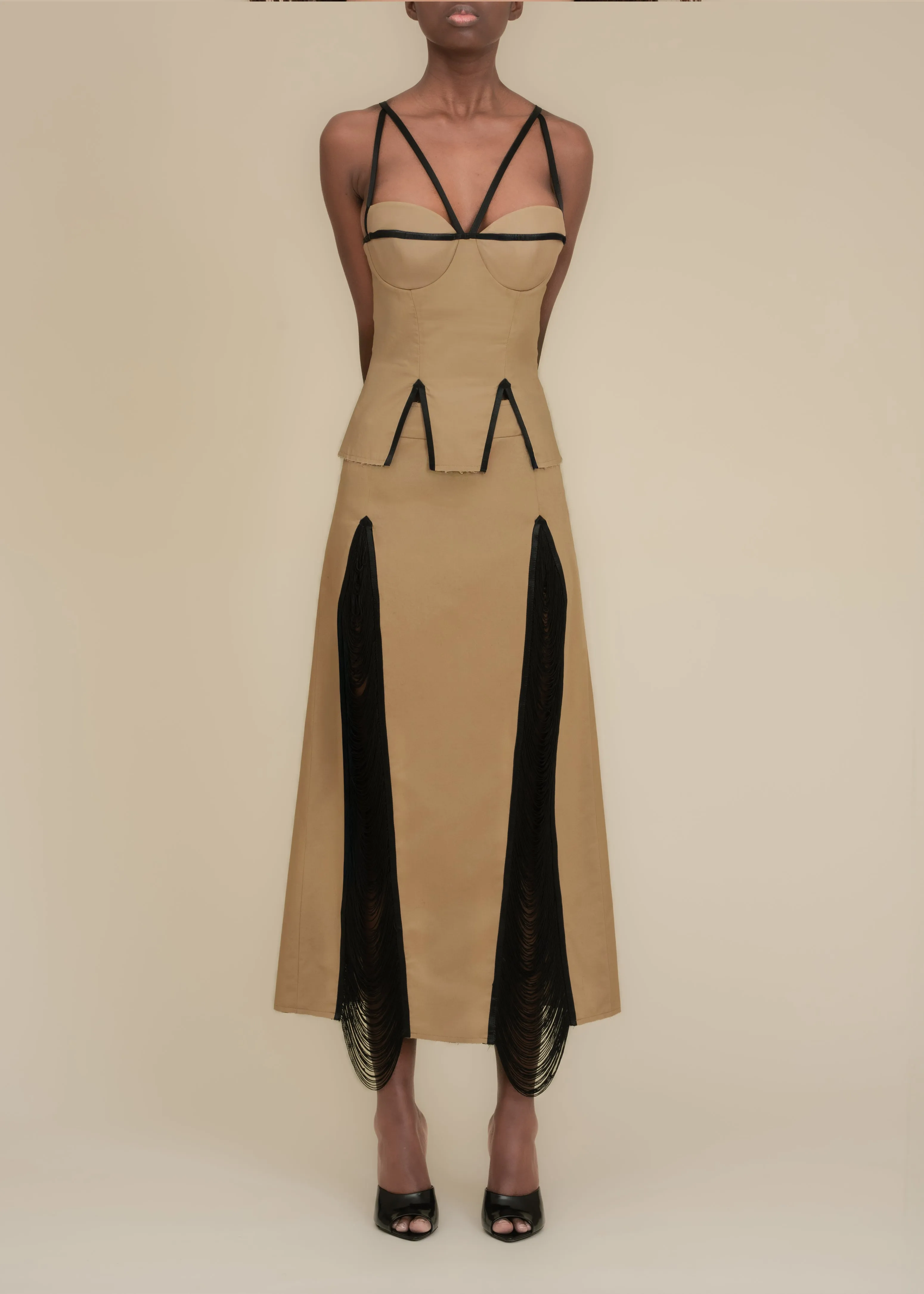 Madeleine Skirt in Tan sold by Contessa Mills product image thumbnail 2