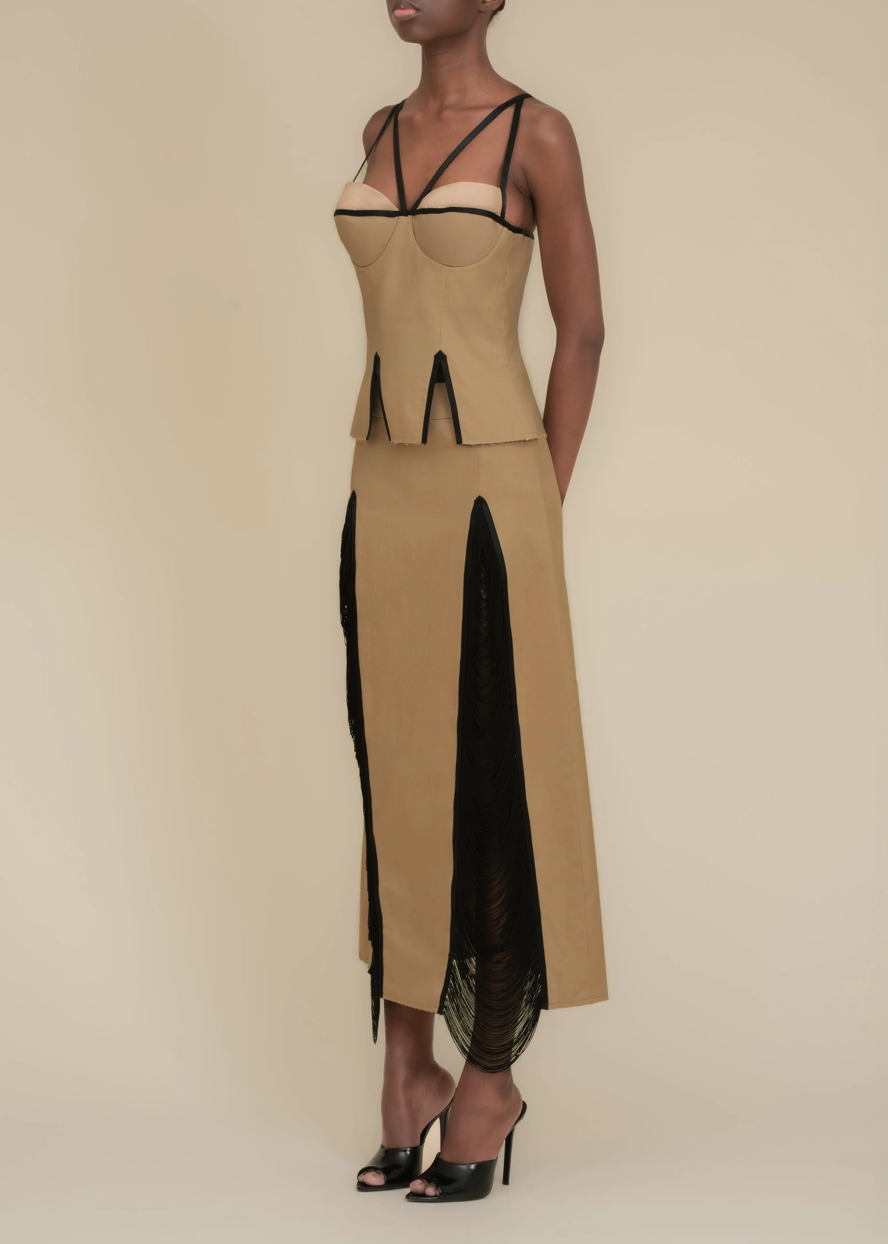 Madeleine Skirt in Tan sold by Contessa Mills product image thumbnail 3